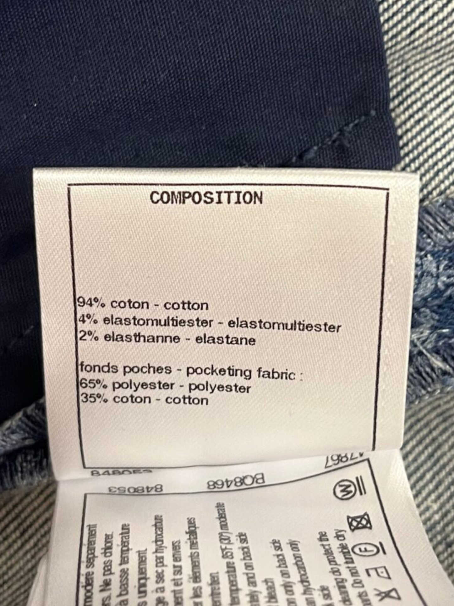 Chanel 2020s Blue Denim Camellia Logo Skinny Jeans