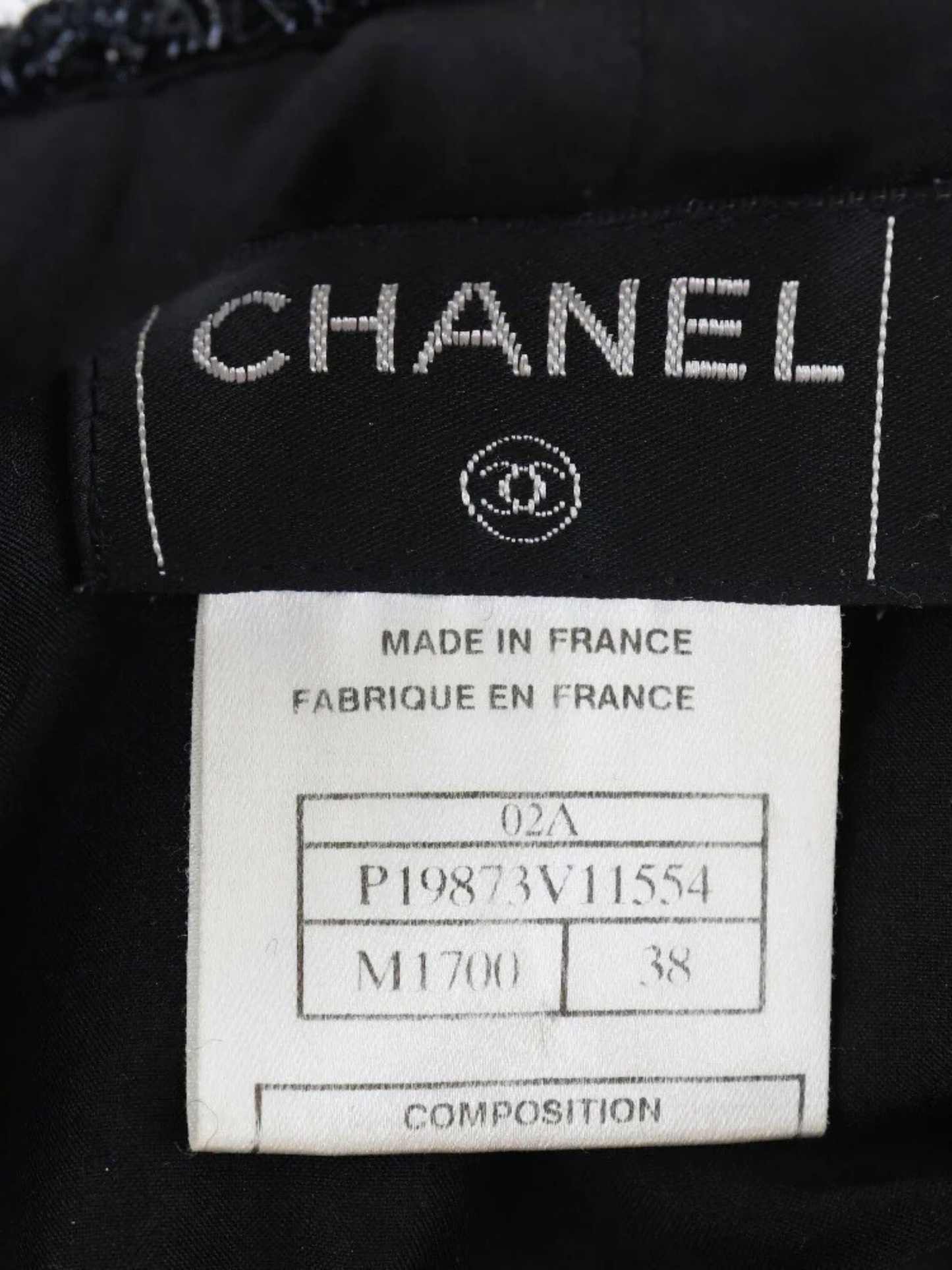 Chanel 2000s Black Tweed Flared Skirt