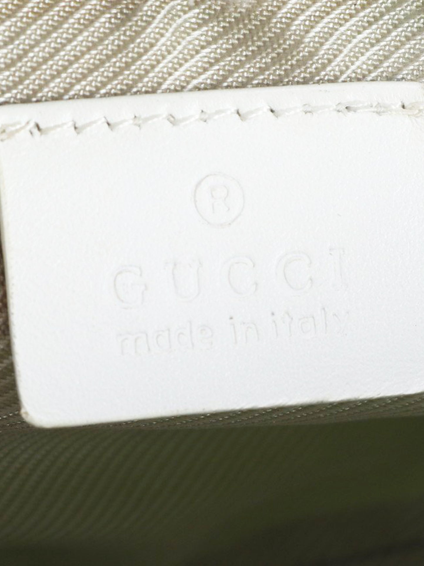 Gucci 2000s Blue and White GG Canvas and Leather Pouch