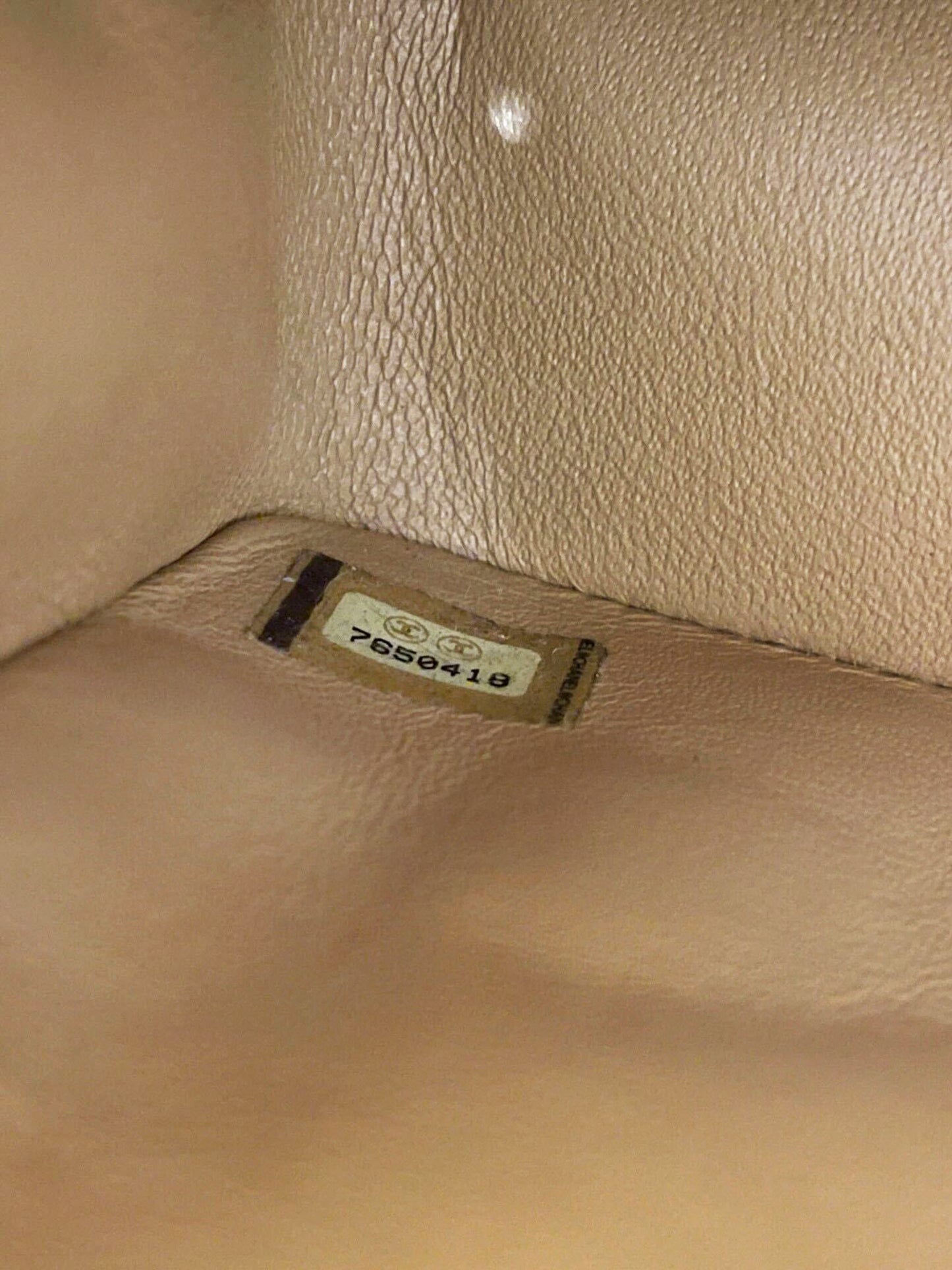 Chanel 2002-2003 Beige Calfskin Square Wild Stitch Flap