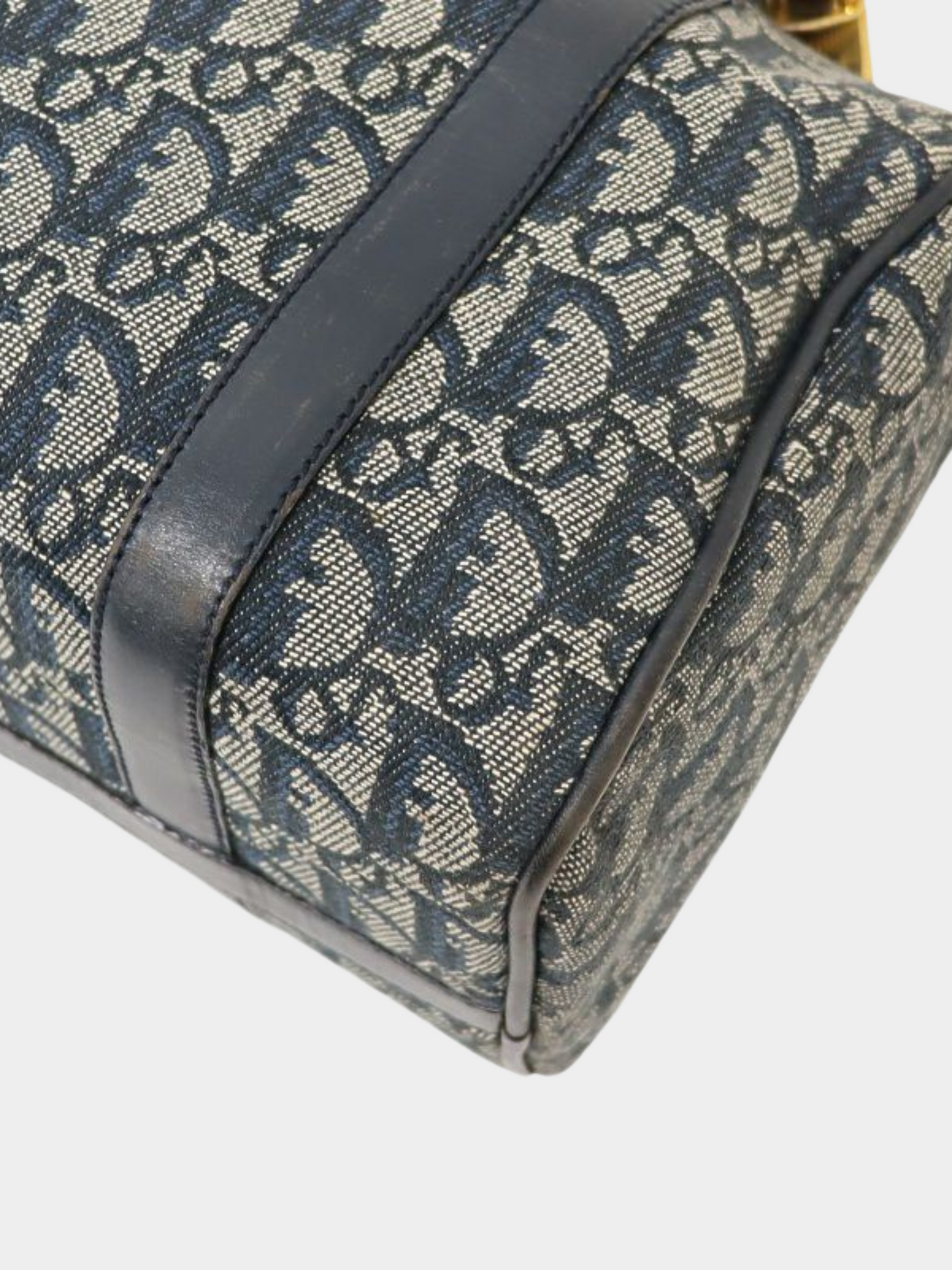 Christian Dior 2000s Navy Trotter Mini Boston Bag