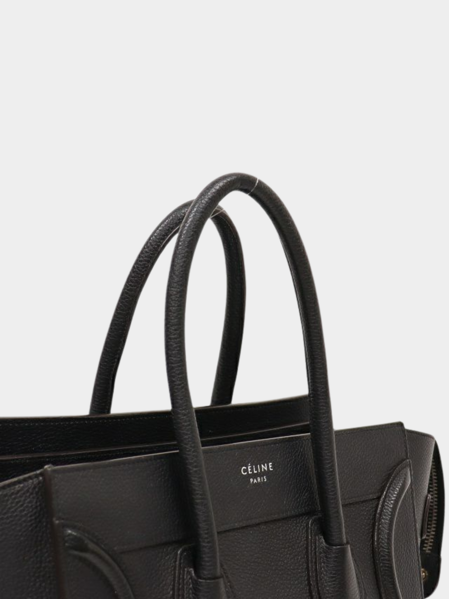Celine 2010s Black Luggage Micro Tote Bag