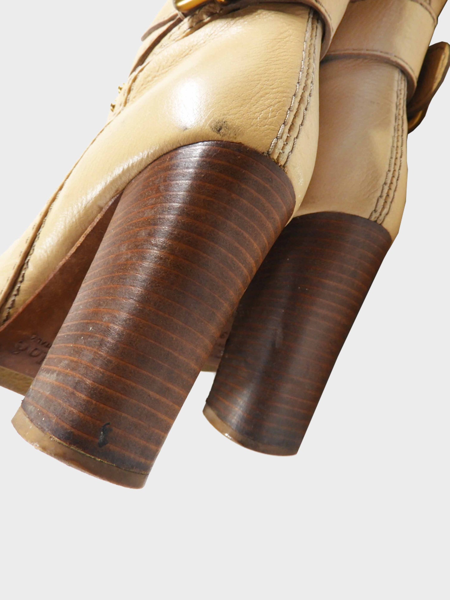 Chloé 2000s Beige Leather Paddington Long Boots