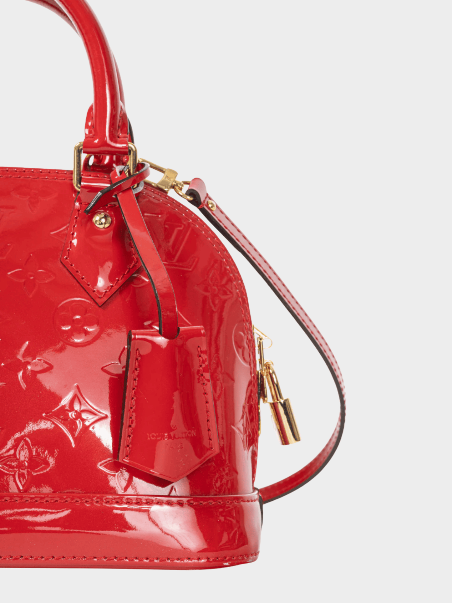 Louis Vuitton 2014 Alma BB Cerise Monogram Vernis Tote