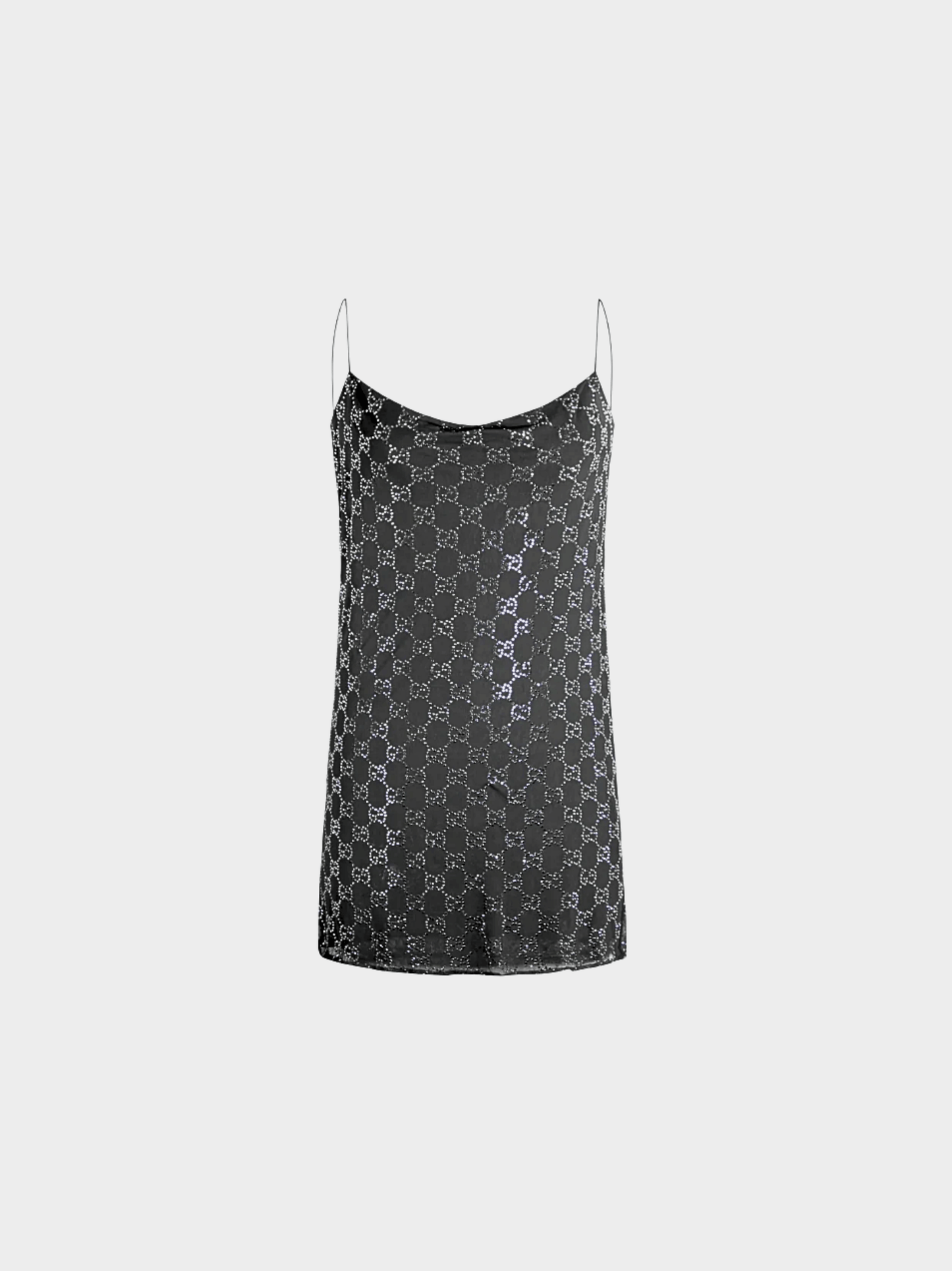 Gucci SS 1998 by Tom Ford Crystal-Embellished GG Chiffon Mini Dress