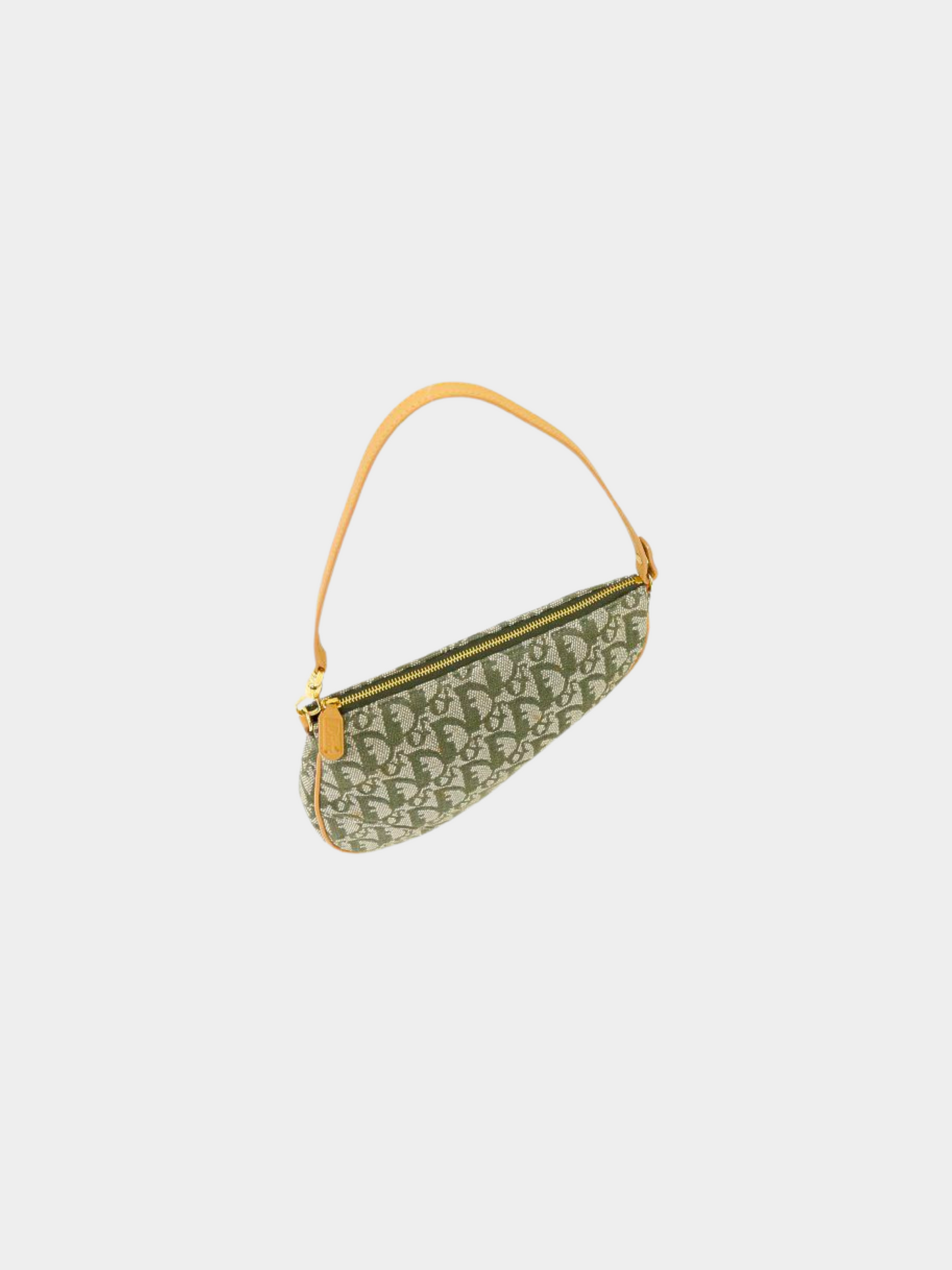 Christian Dior 2000s Khaki Beige Trotter Saddle Bag