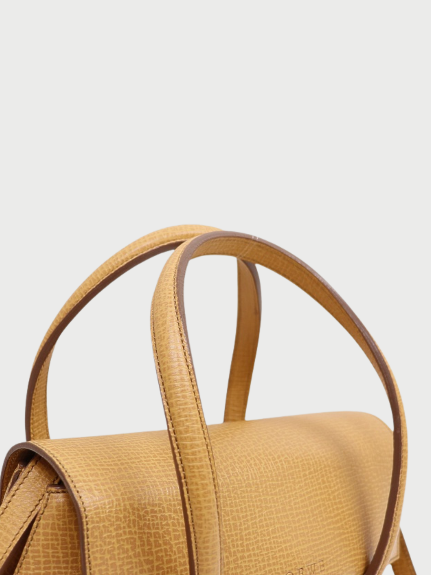 Loewe 1990s Beige Leather Logo 2Way Bag