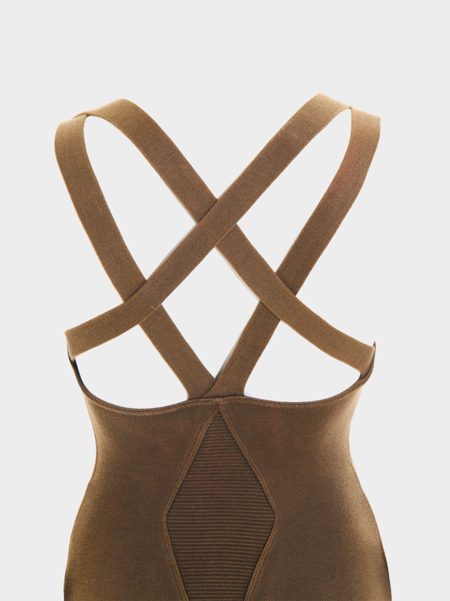 Azzedine Alaïa SS 1990 Brown Cotton Stretch Mini Dress