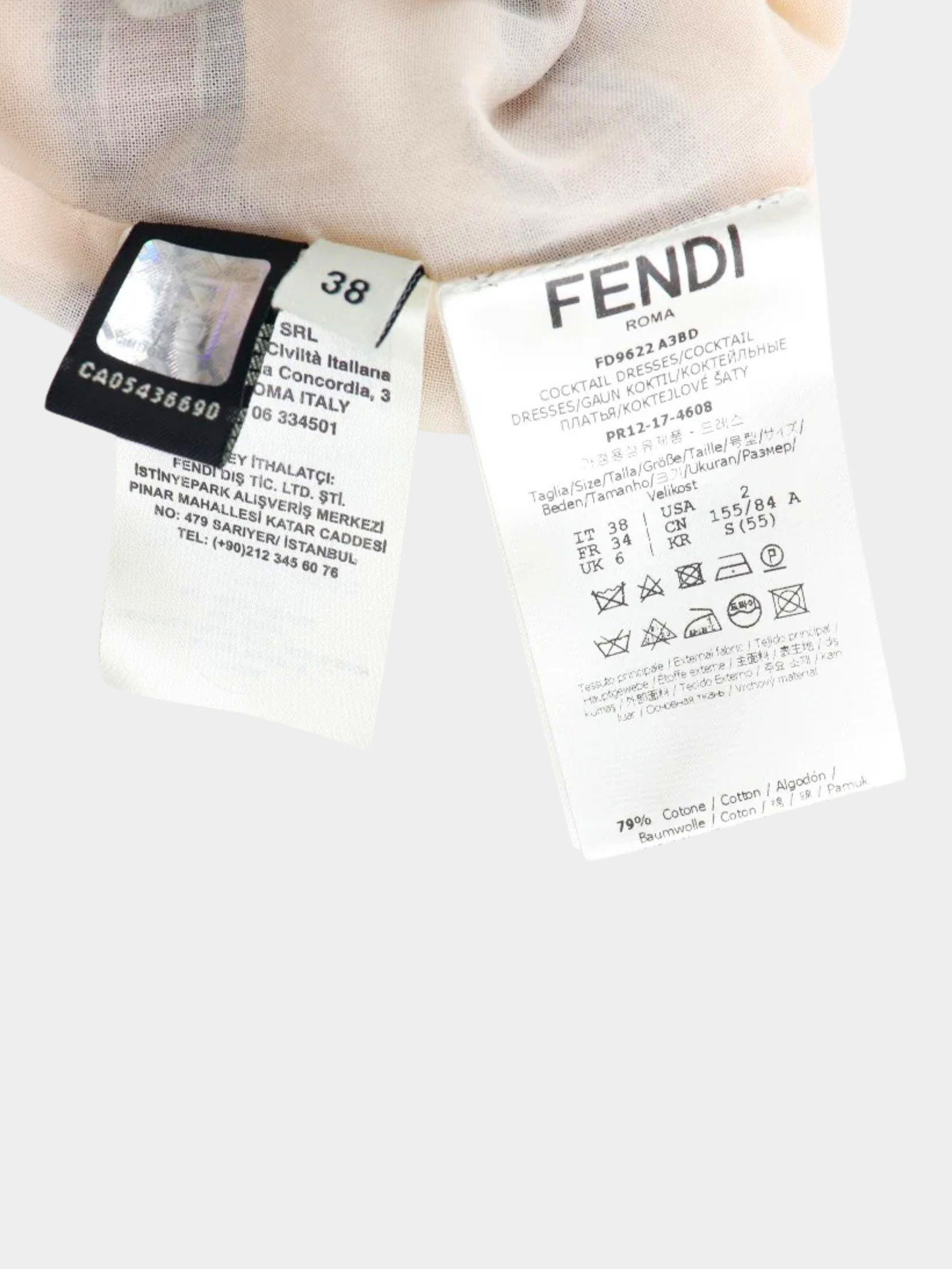 Fendi 2000s Beige Cocktail Dress