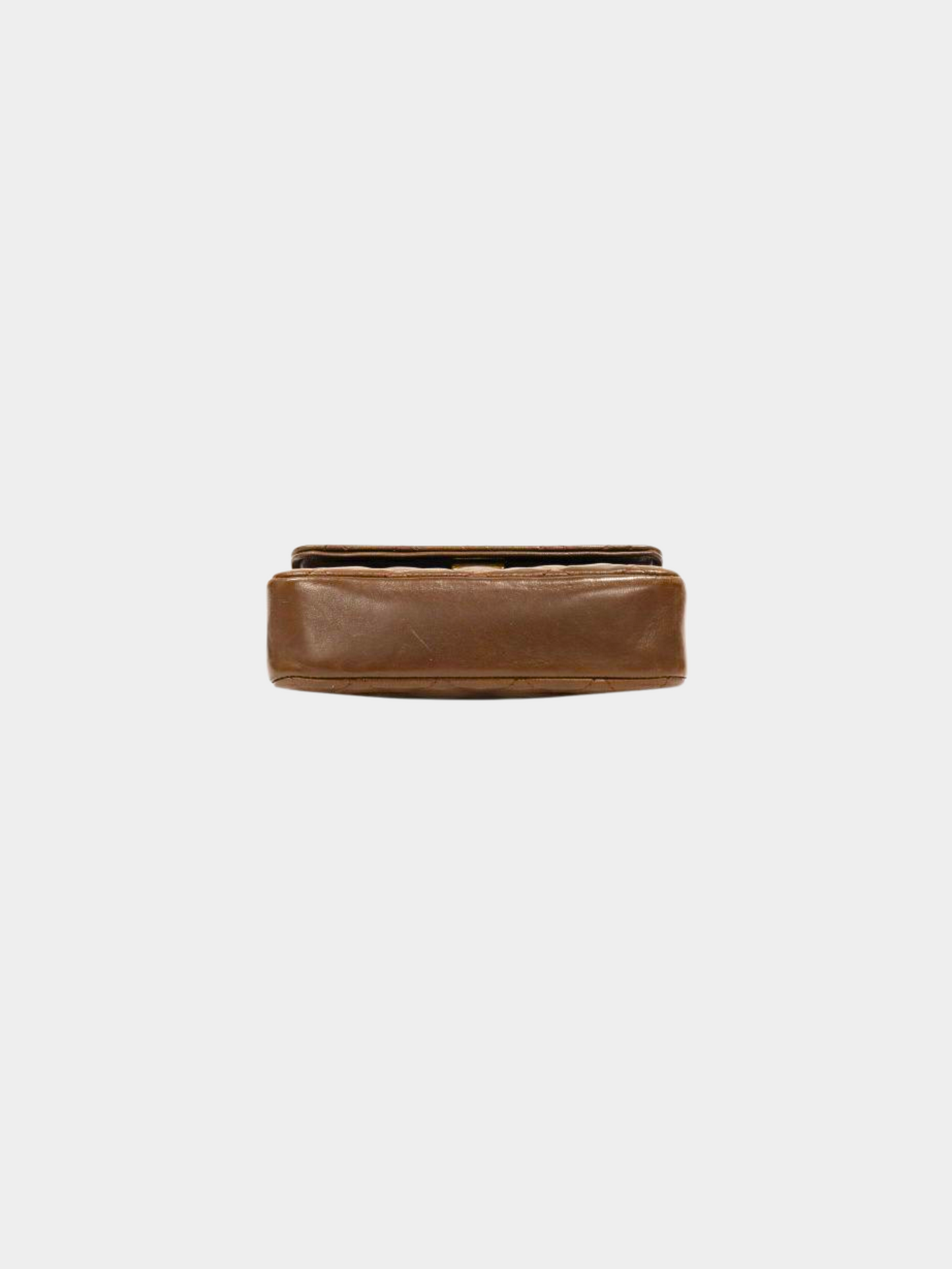 Chanel 2010s Brown Quilted Mini Chain Shoulder Bag