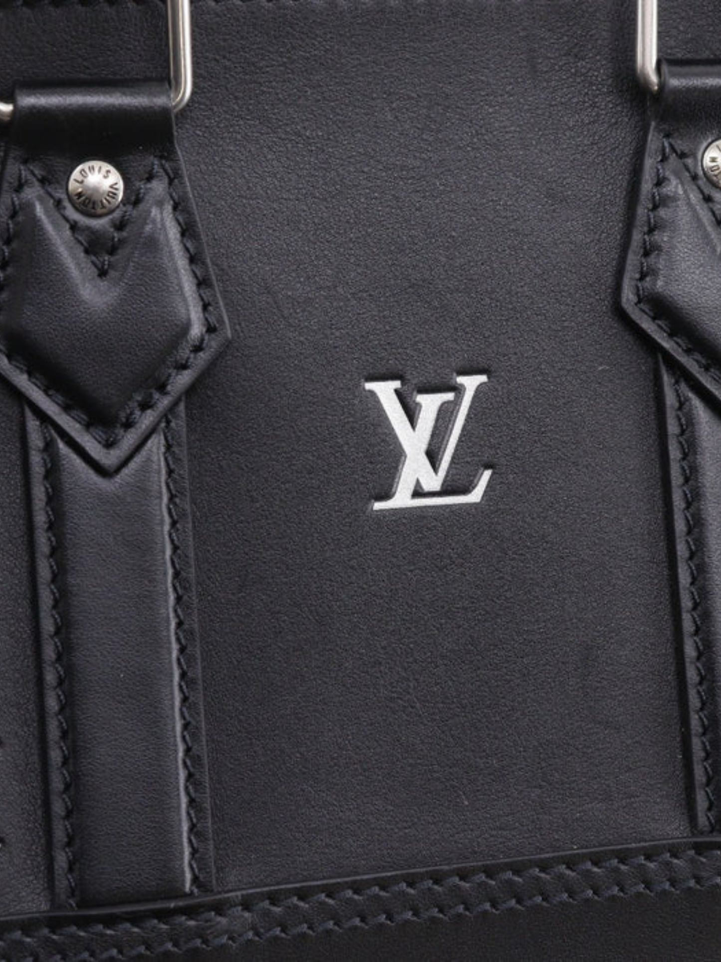 Louis Vuitton 2020s Black Calf Leather Alma EW 2Way Bag