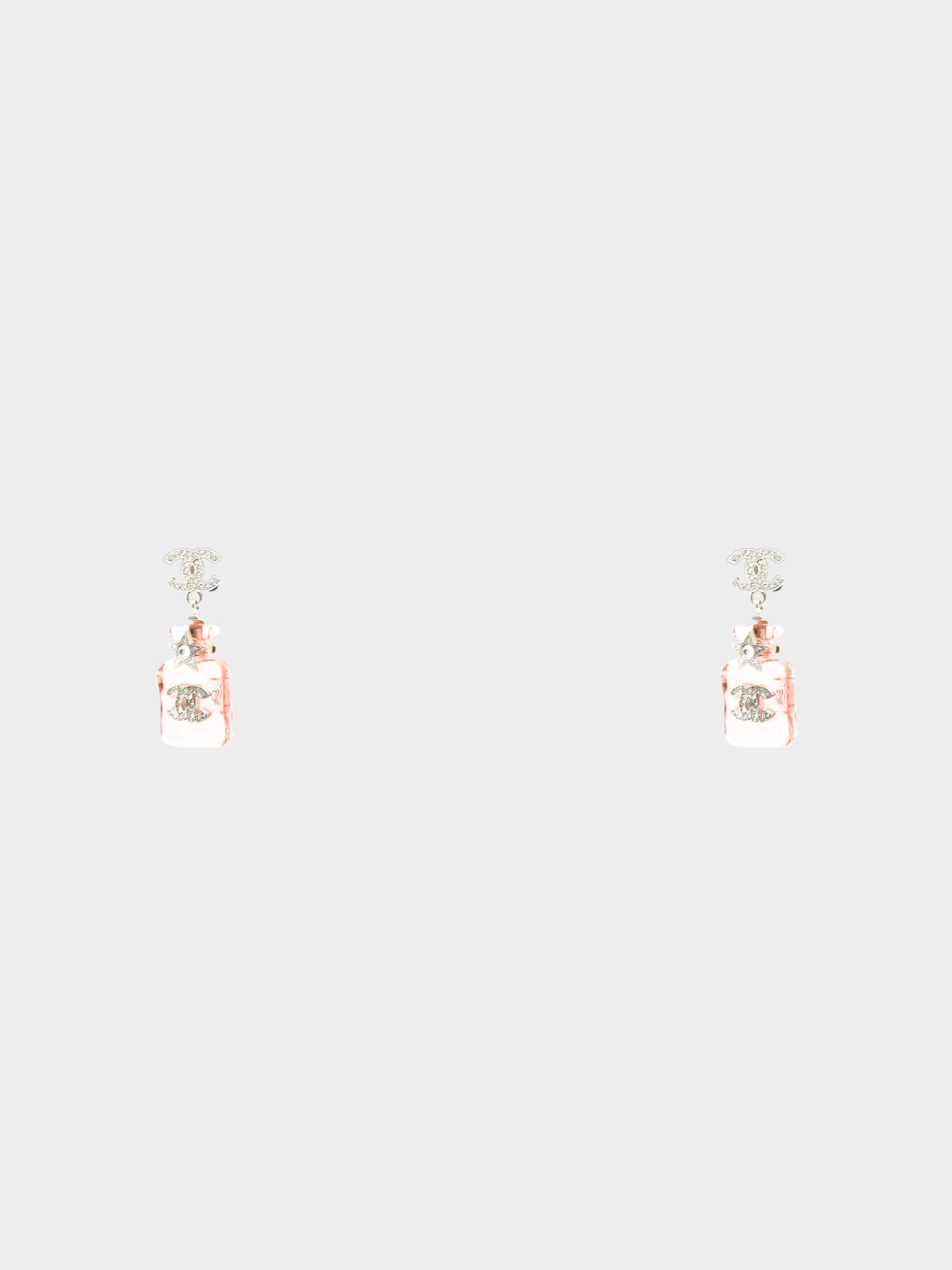 Chanel 2020s Coco Mark Perfume Bottle Perfume Bottle Rhinestone Earrings