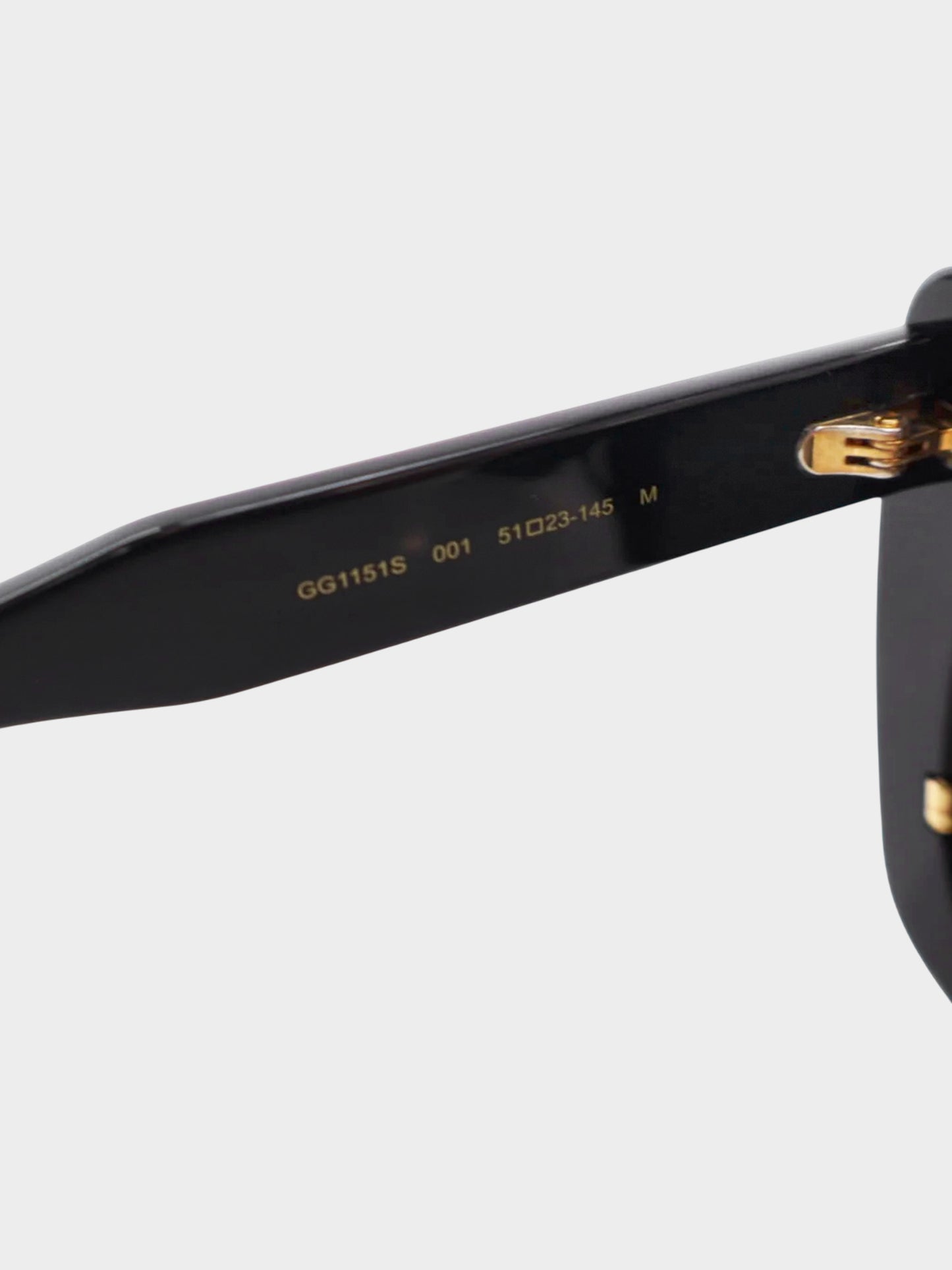 Gucci 2022 Black and Gold GG1151S Cat-eye Sunglasses