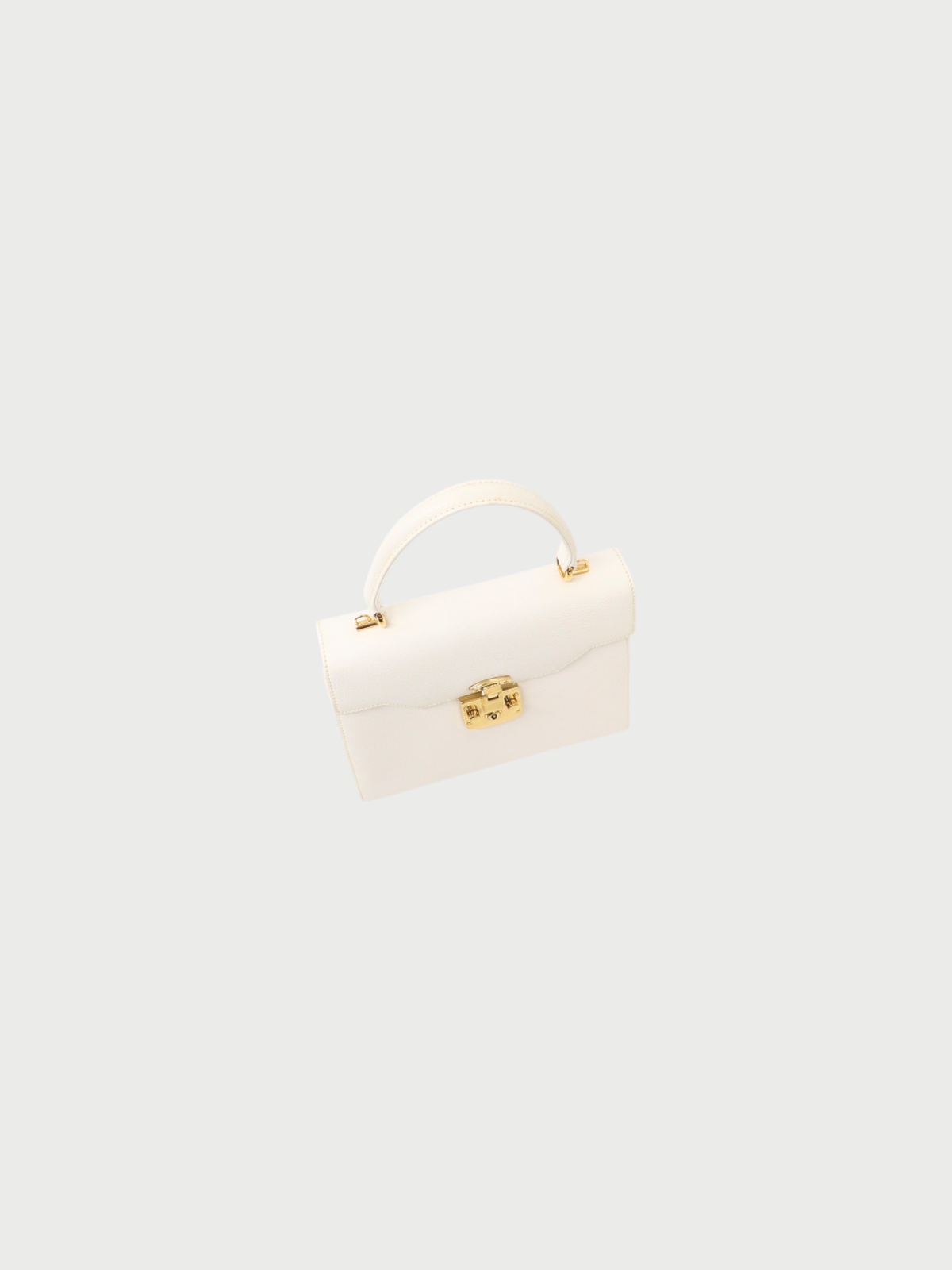 Gucci 2000s White Leather Lady Lock Handbag