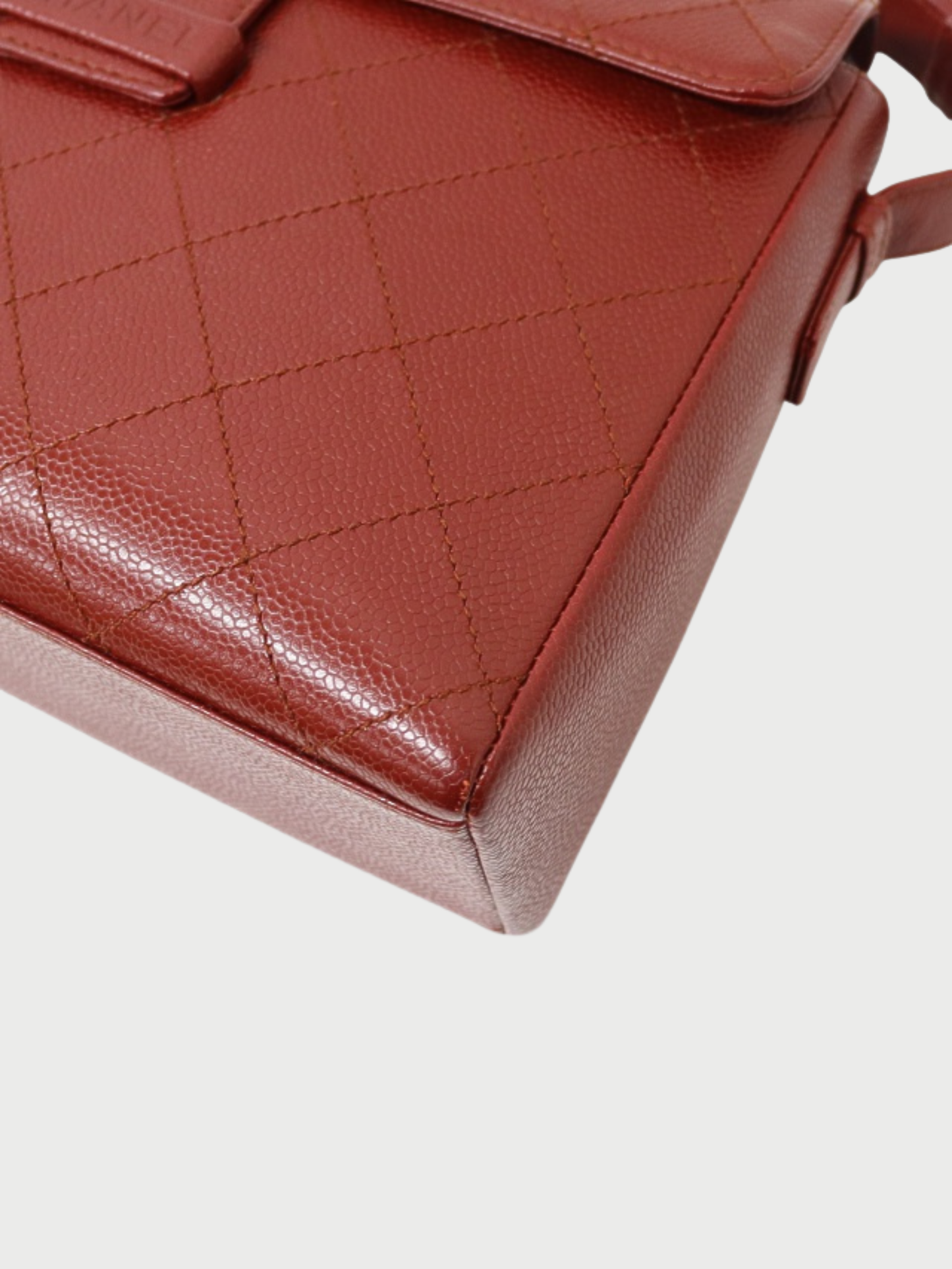 Chanel 1990s Bordeaux Caviar Leather Matelassé 2Way One-Shoulder Bag