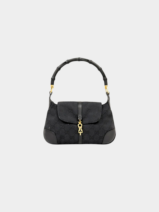 Gucci 2010s Black Bamboo Mini Handbag