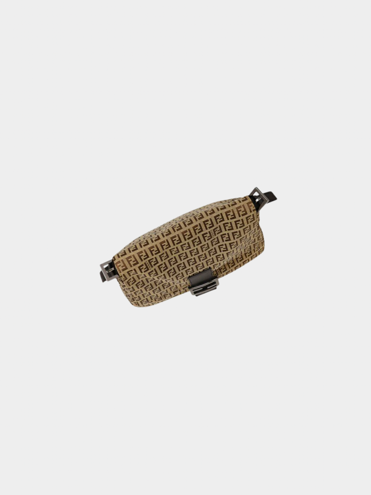 Fendi 2000s Beige Zucca Canvas Mamma Baguette Bag