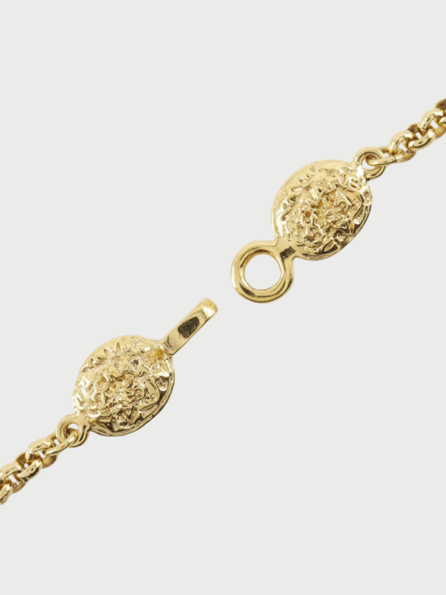 Chanel 1995 Gold Plated Metal COCO Mark Pendant Necklace