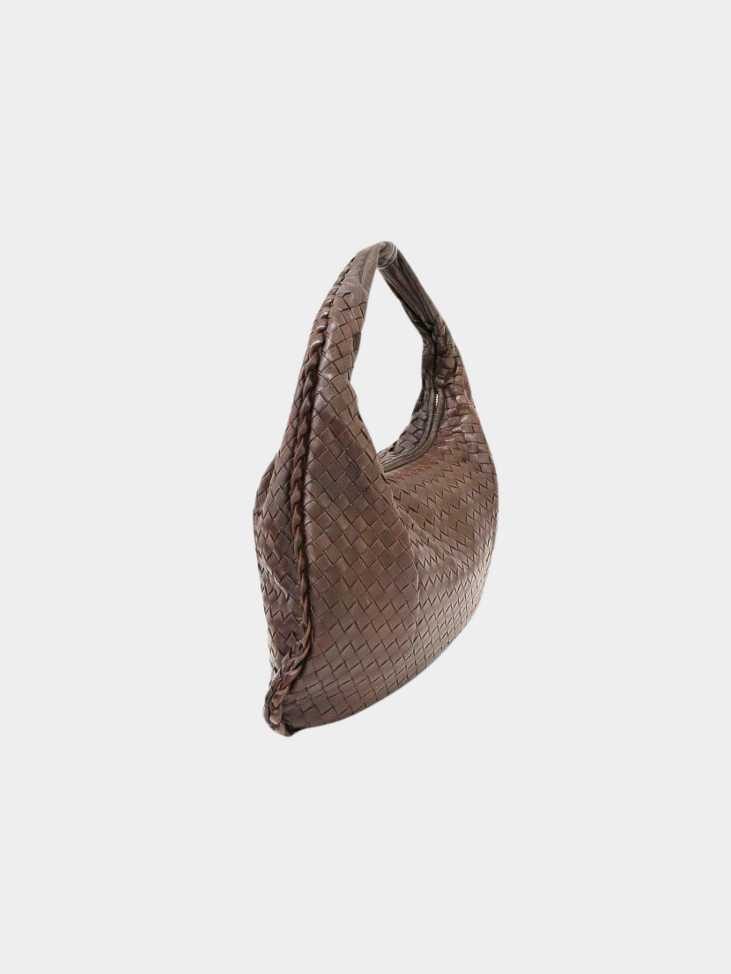 Bottega Veneta 2010s Brown Intrecciato Shoulder Bag