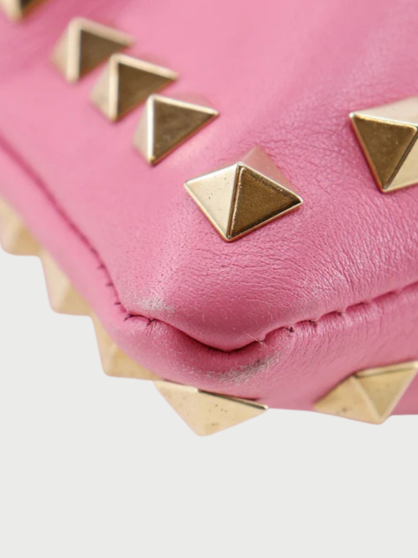 Valentino 2014 Raspberry Pink Leather Rockstud Clutch Bag