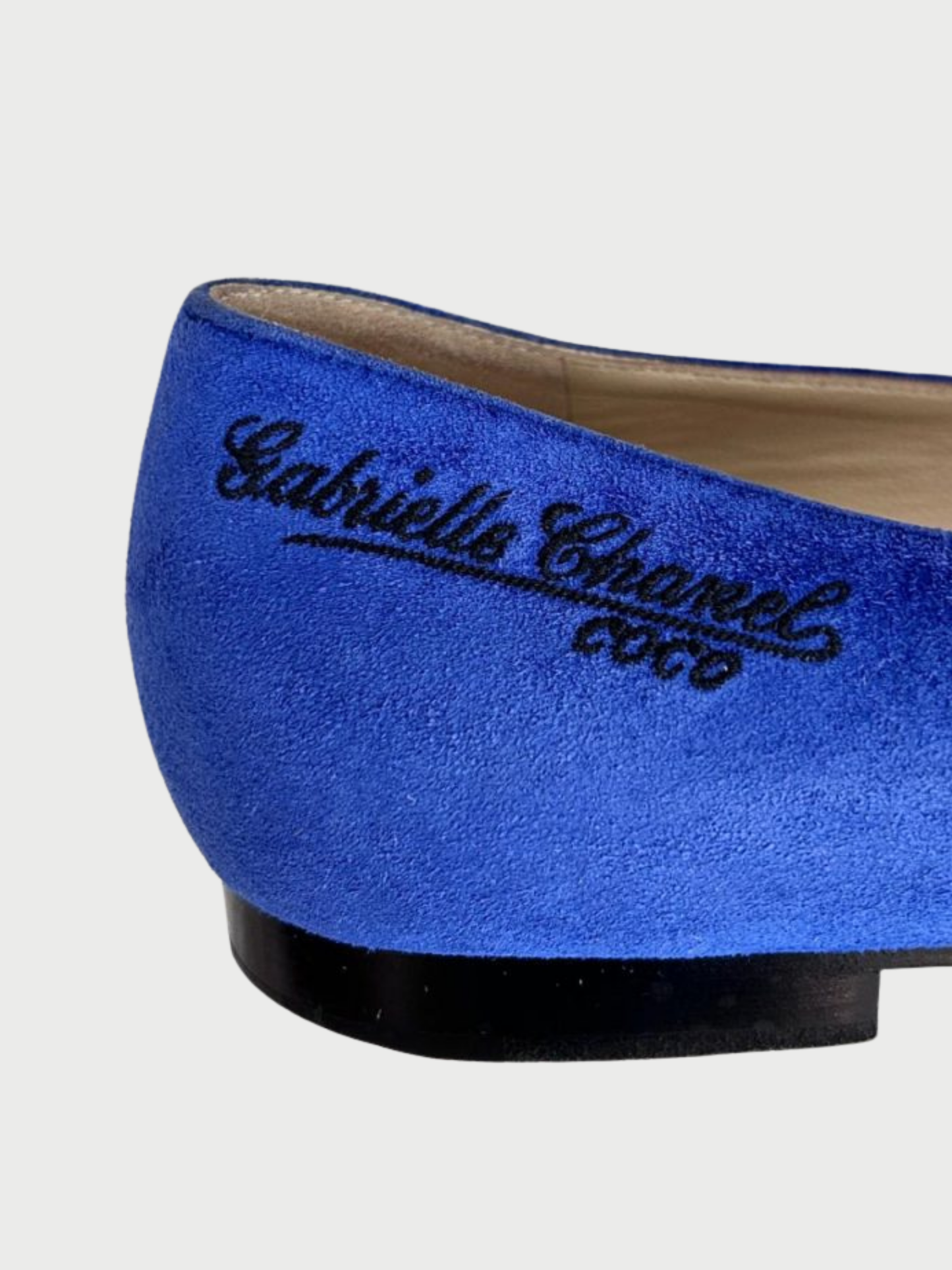 Chanel 2010s Indigo Suede Satin Cap Toe Flats