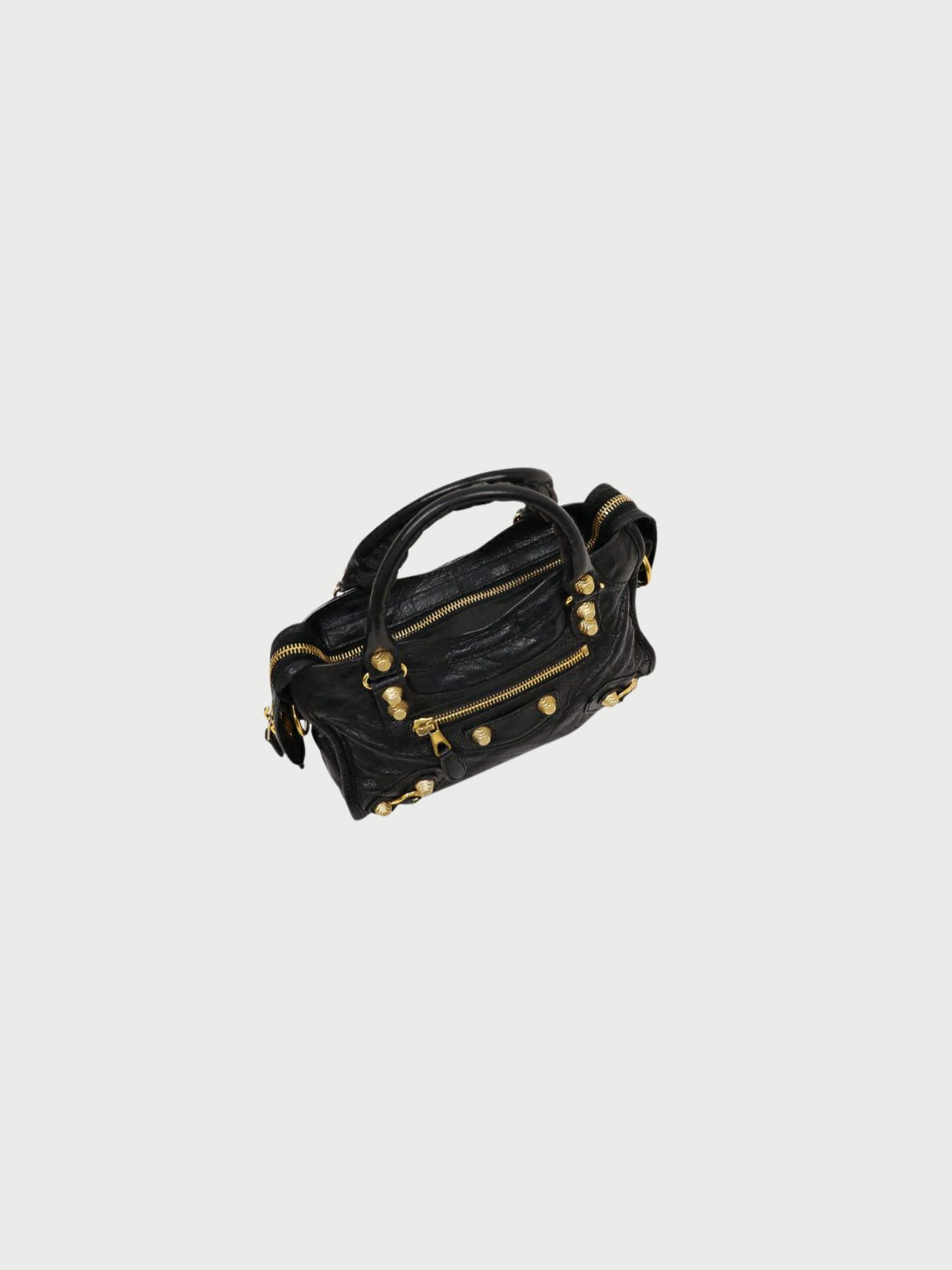 Balenciaga 2000s Black Leather Giant Mini City Bag