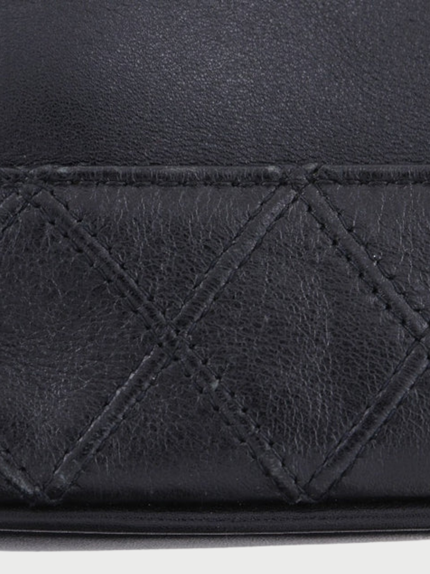Chanel 1990s Black Calfskin Leather Vanity Bag