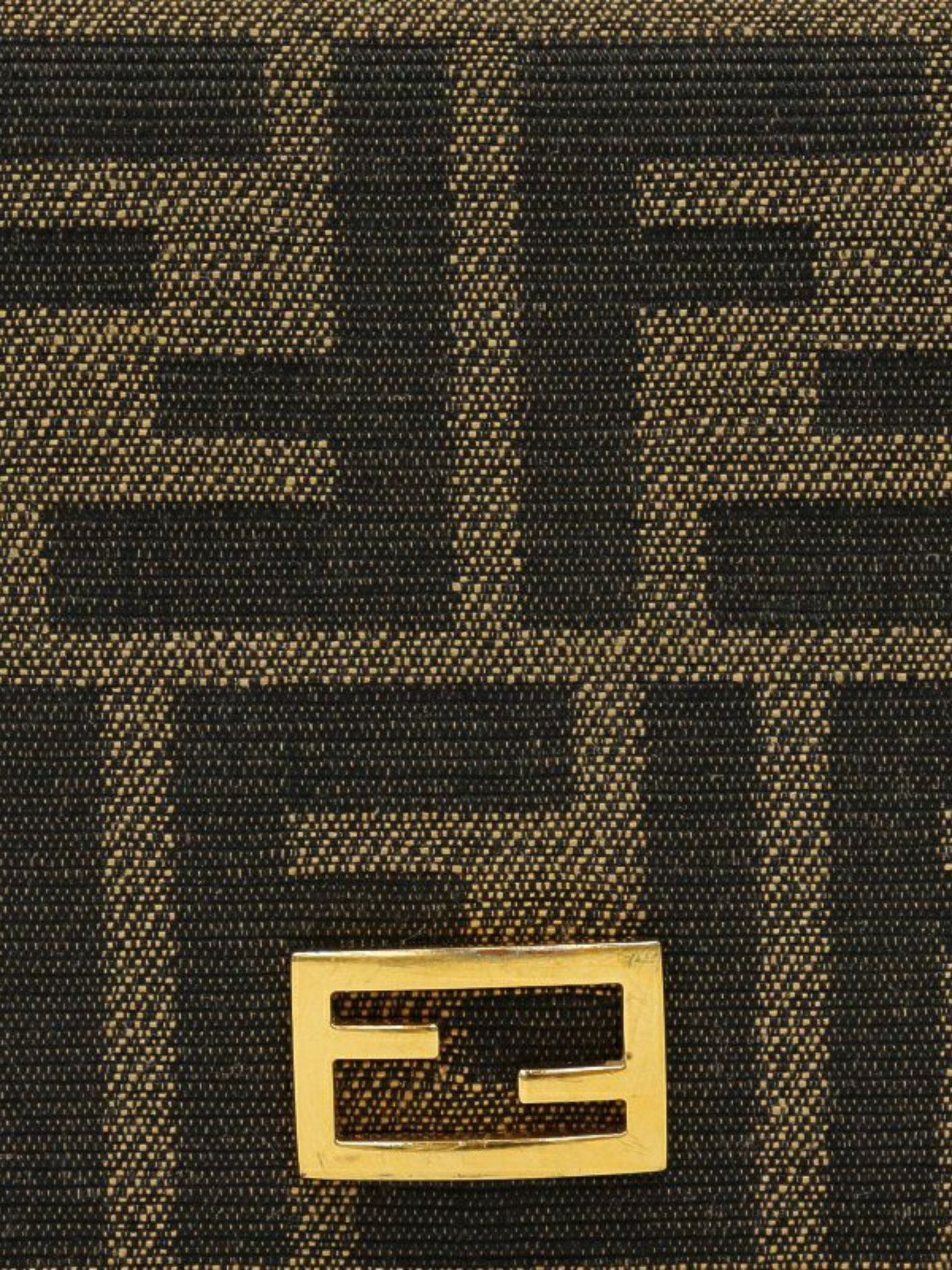 Fendi 2000s Brown Canvas Leather Zucca Wallet