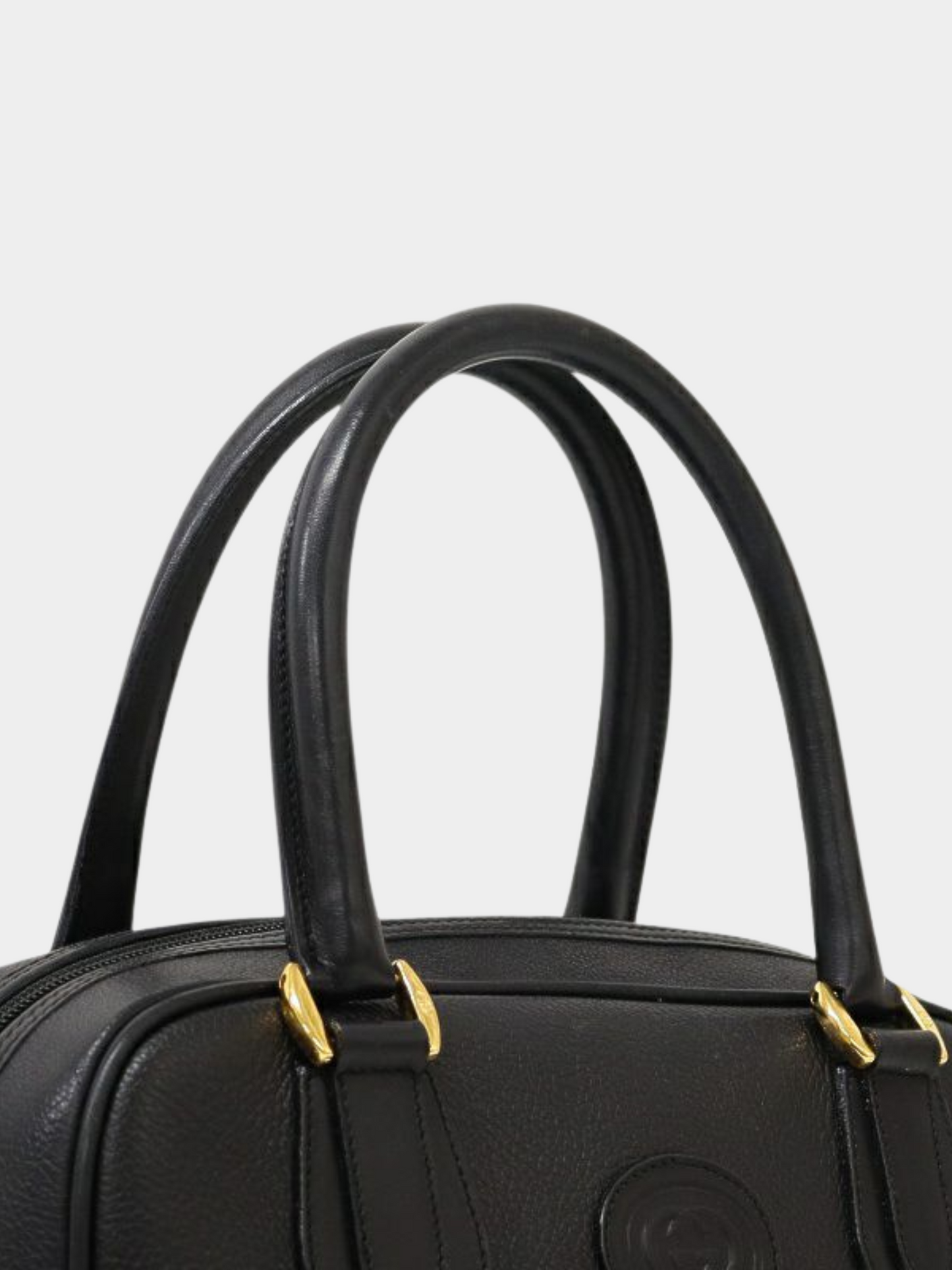 Gucci 1990s Black Interlocking Leather Handbag