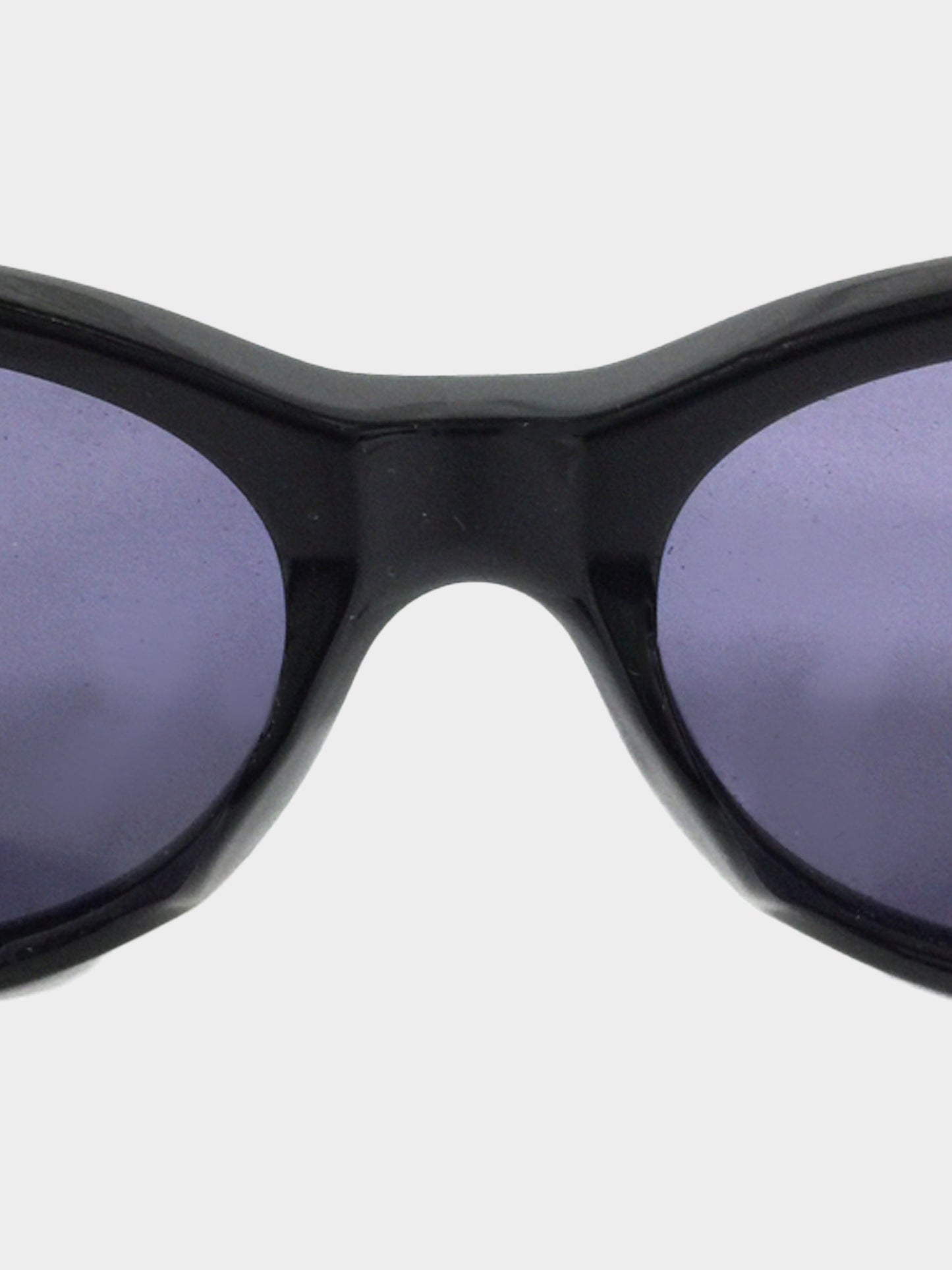 Chanel 2000s Black CC Oval Sunglasses