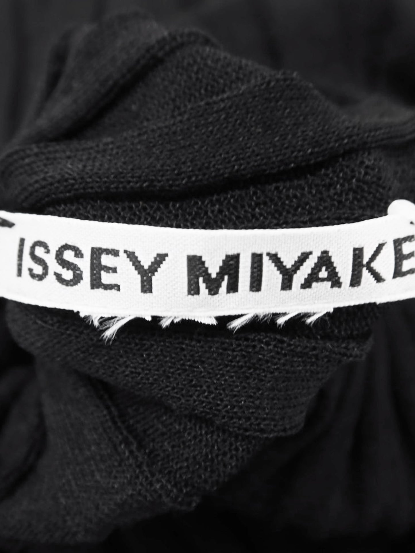 Issey Miyake FW 2024 Black Ribbed Knit Long Dress
