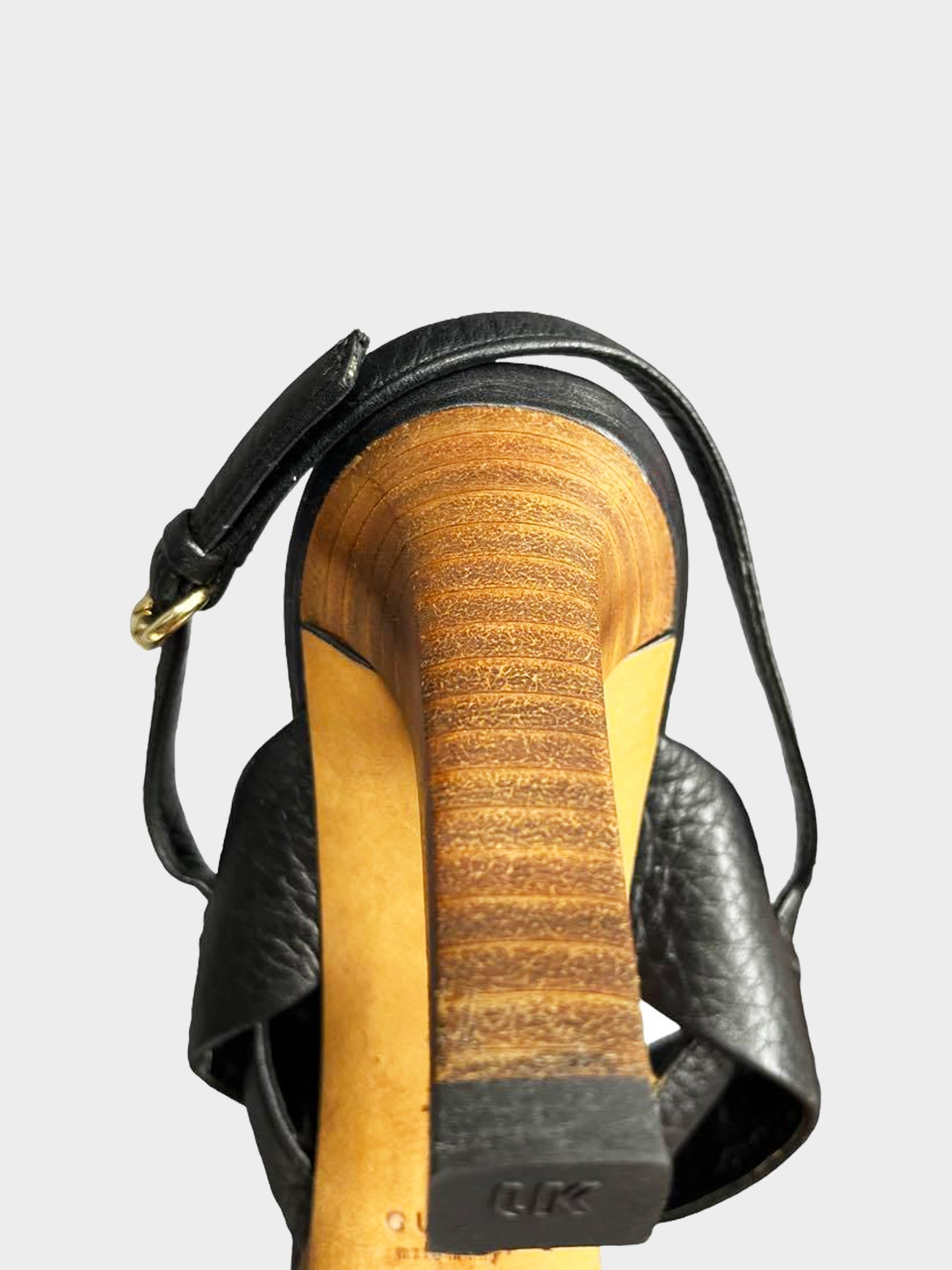 Gucci 2000s Black Leather Horsebit and Bamboo Motif Heels