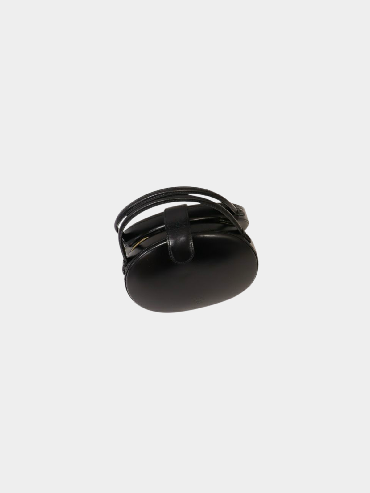 Loewe 2010s Black Calf Leather Anagram Round 2-Way Bag