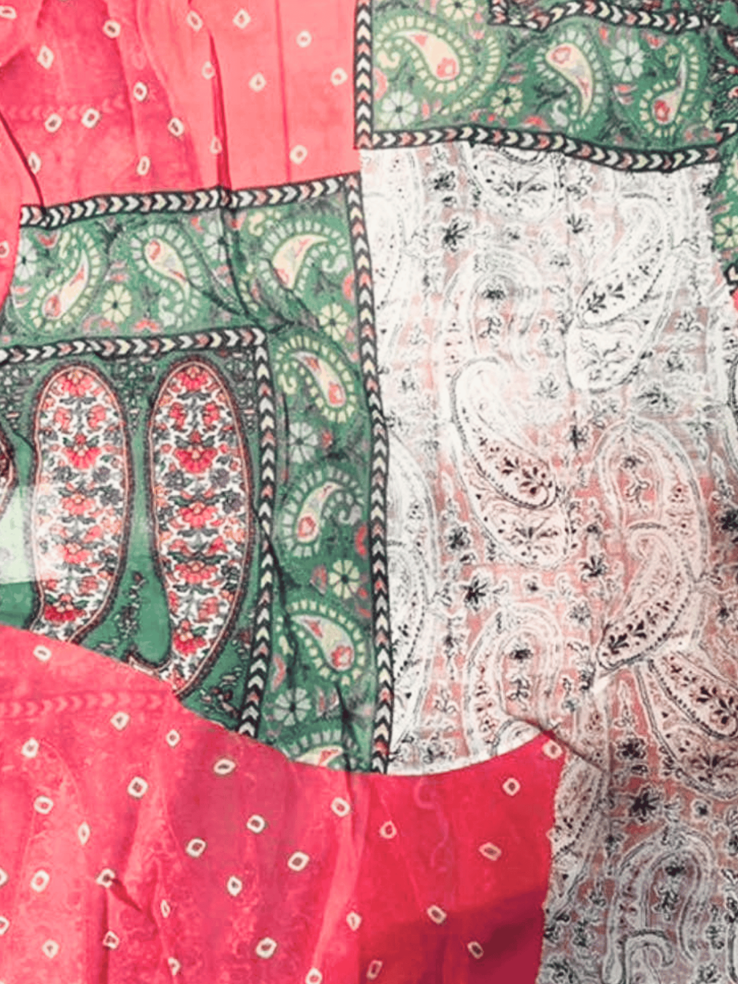 Christian Dior SS 2004 Pink and Green Silk Paisley Top