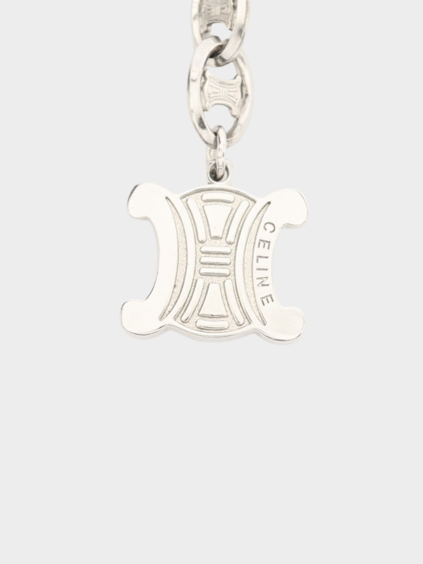Celine 2010s Silver Triomphe Chain-link Belt