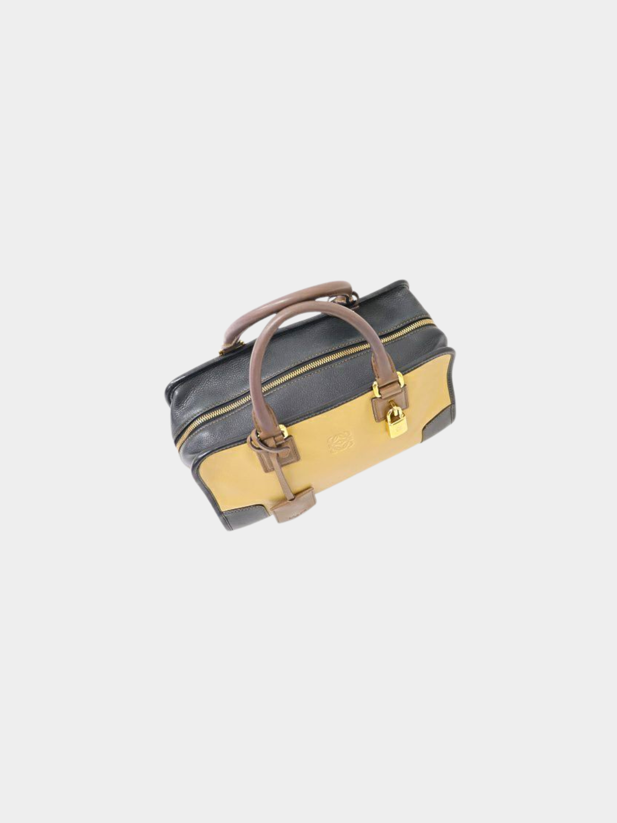 Loewe 2000s Beige Black Leather Amazona 28 Bag