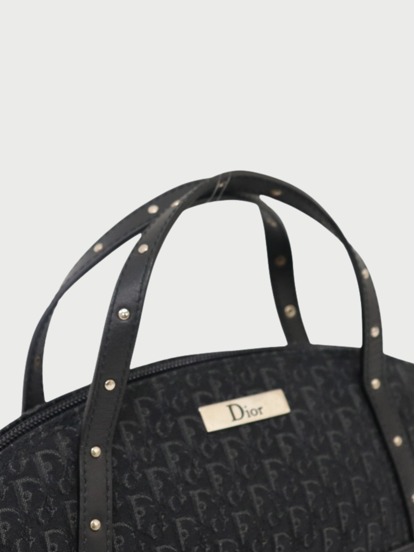 Christian Dior 2000s Black Trotter Canvas Mini Handbag