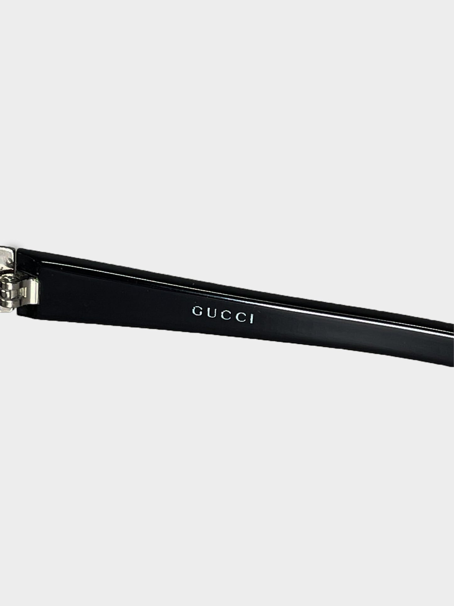 Gucci 2000s Black GG 2994 Shield Sunglasses