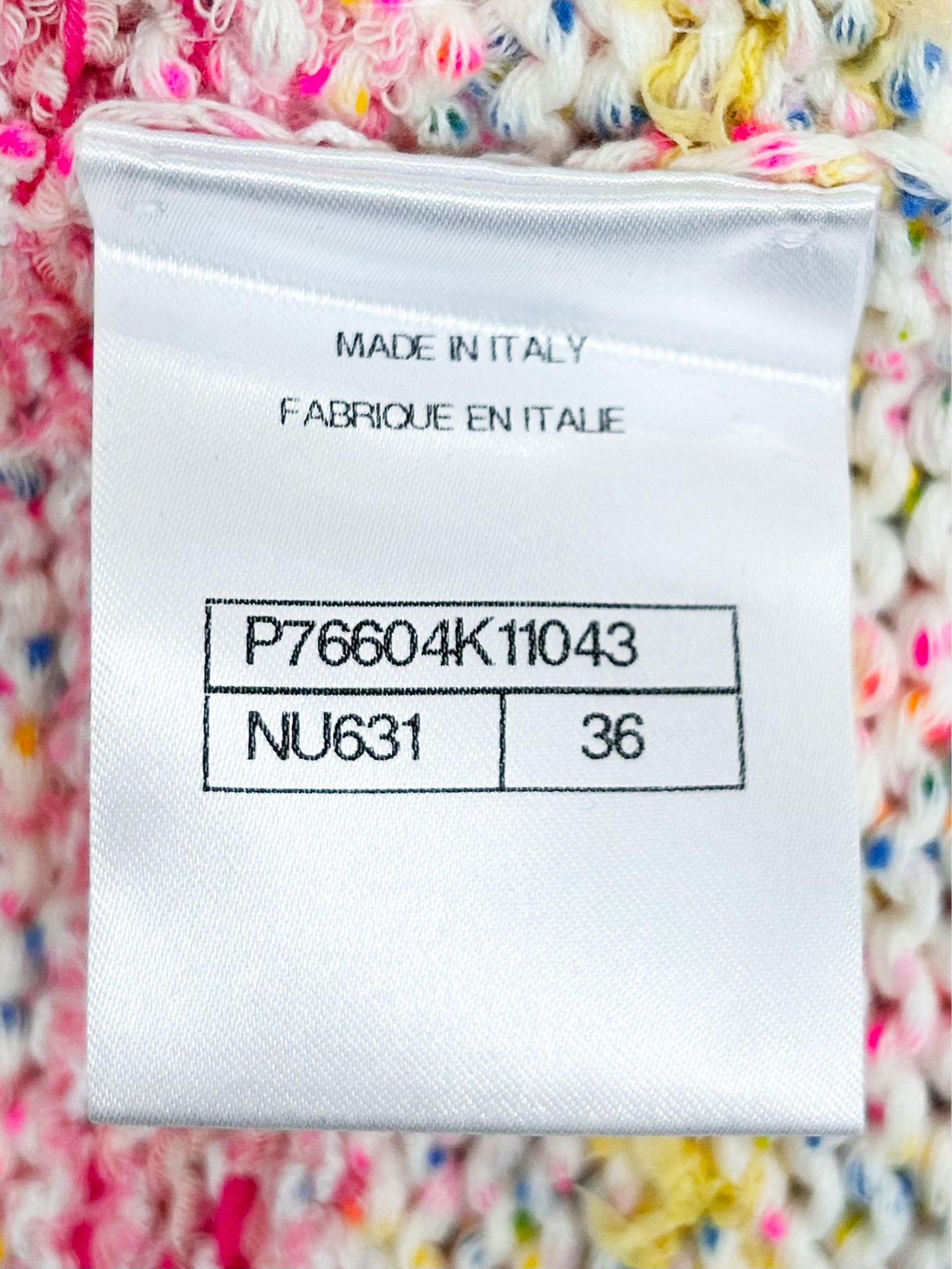 Chanel Resort 2024 LOVE COCO Cotton Candy Striped Knit Shorts
