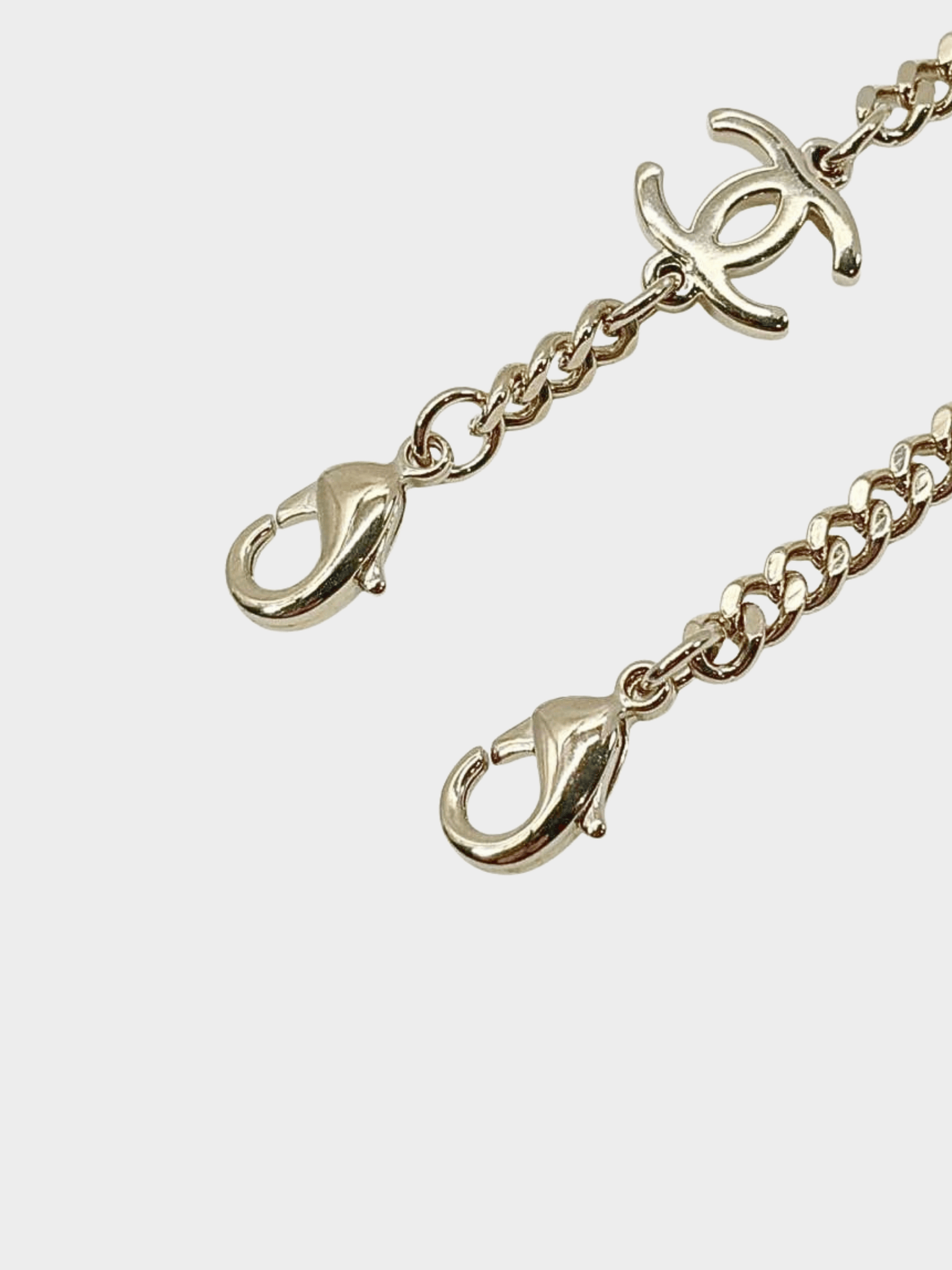 Chanel 2020s Gold Round Metal Strap Eyeglasses