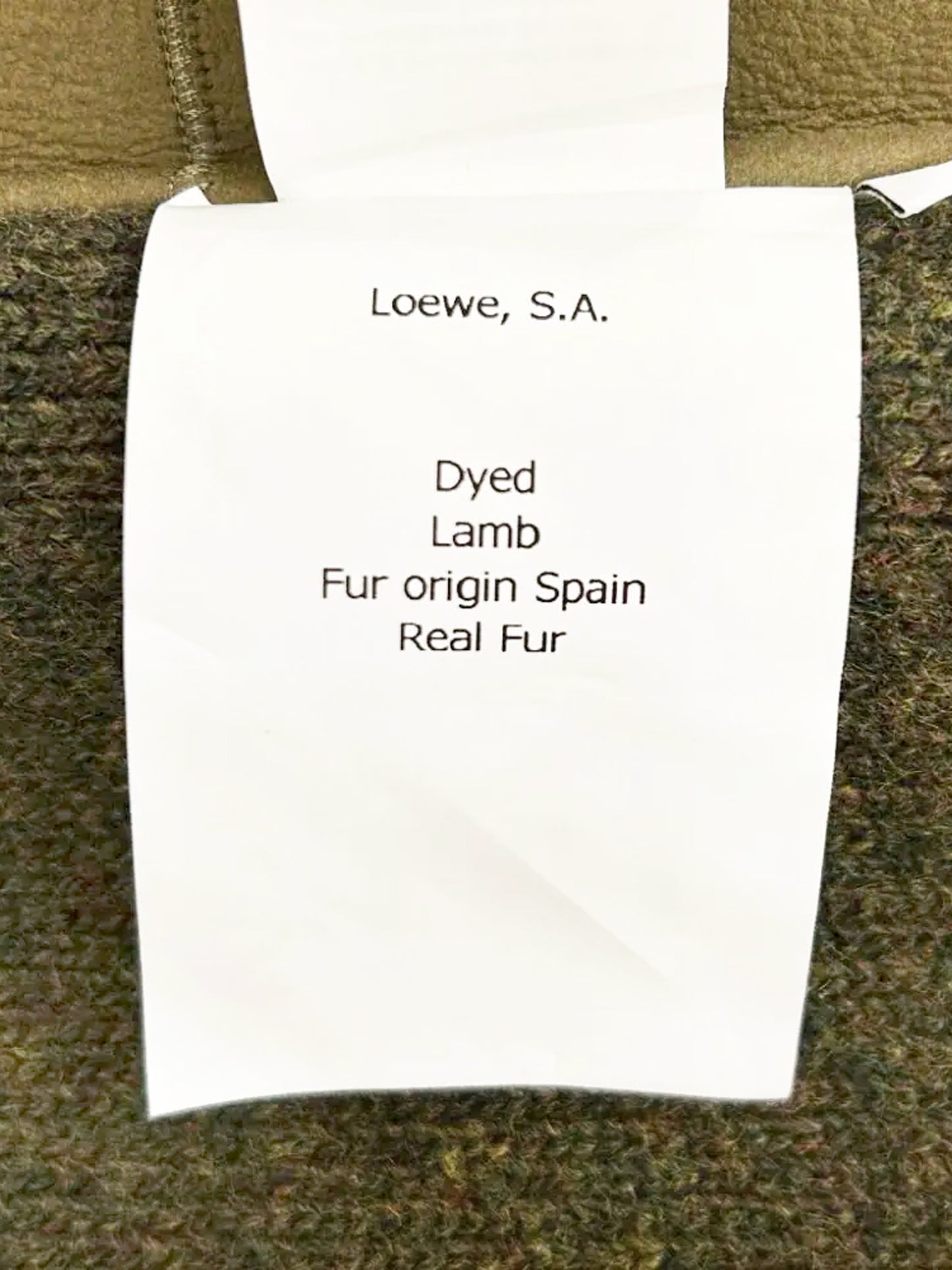 Loewe FW 2023 Green Shearling and Wool Knit Vest
