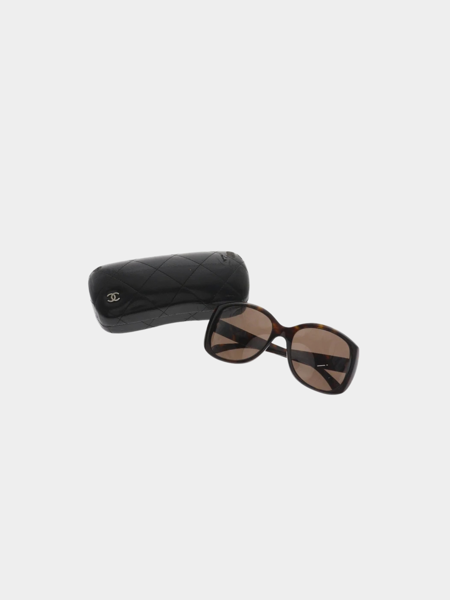 Chanel 2000s Brown Plastic Coco Mark Sunglasses