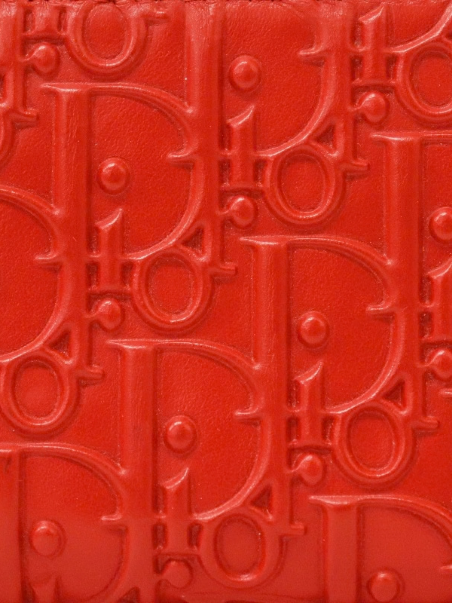 Christian Dior 2000s Red Leather Trotter Coin Case