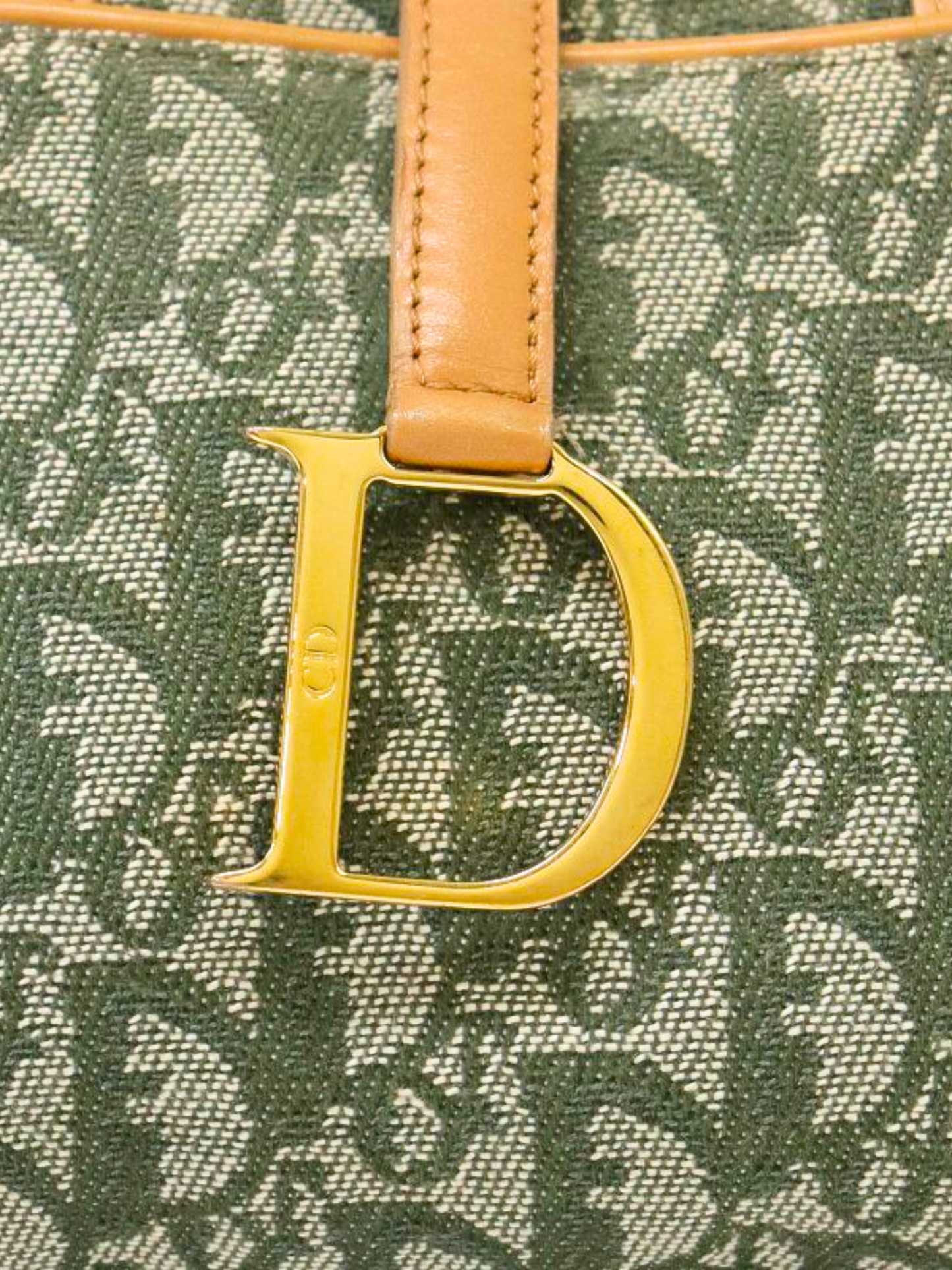 Christian Dior 2000s Green Oblique Trotter Mini Handbag