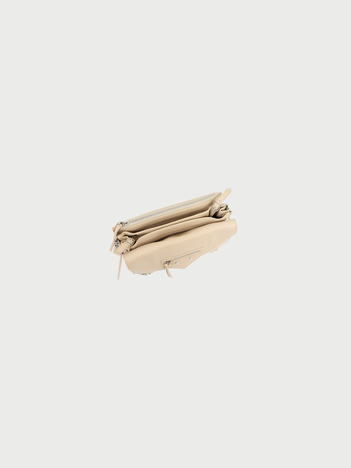 Balenciaga SS 2013 Beige Leather Paper Triple Shoulder Bag