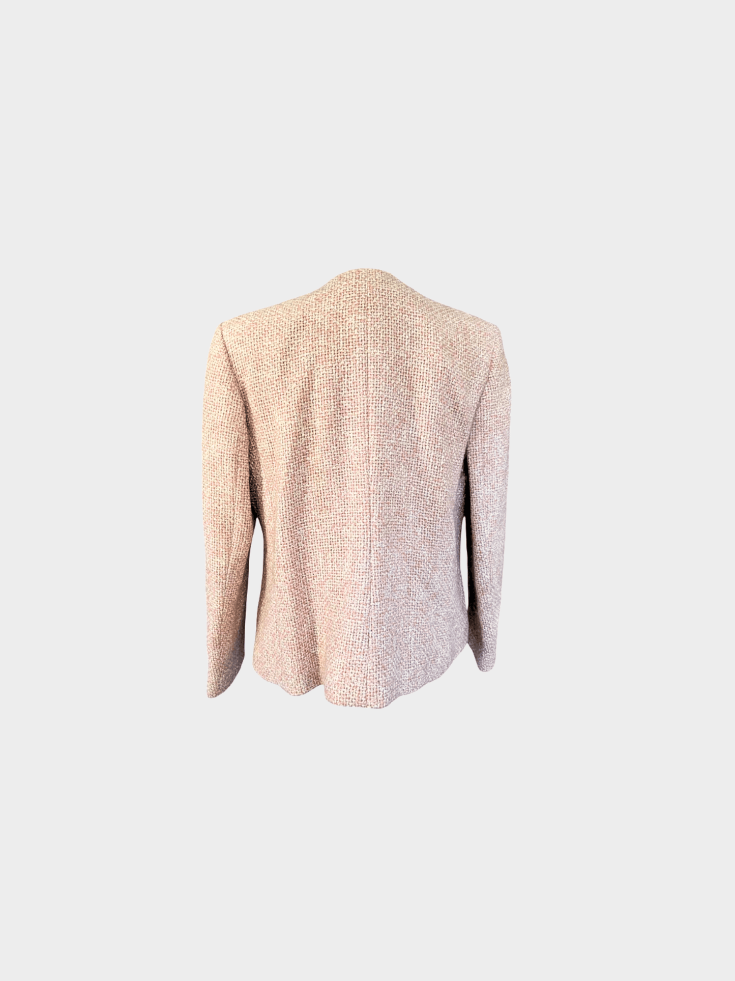 Valentino 1990s Pink Viscose-Wool Tweed Suit Set