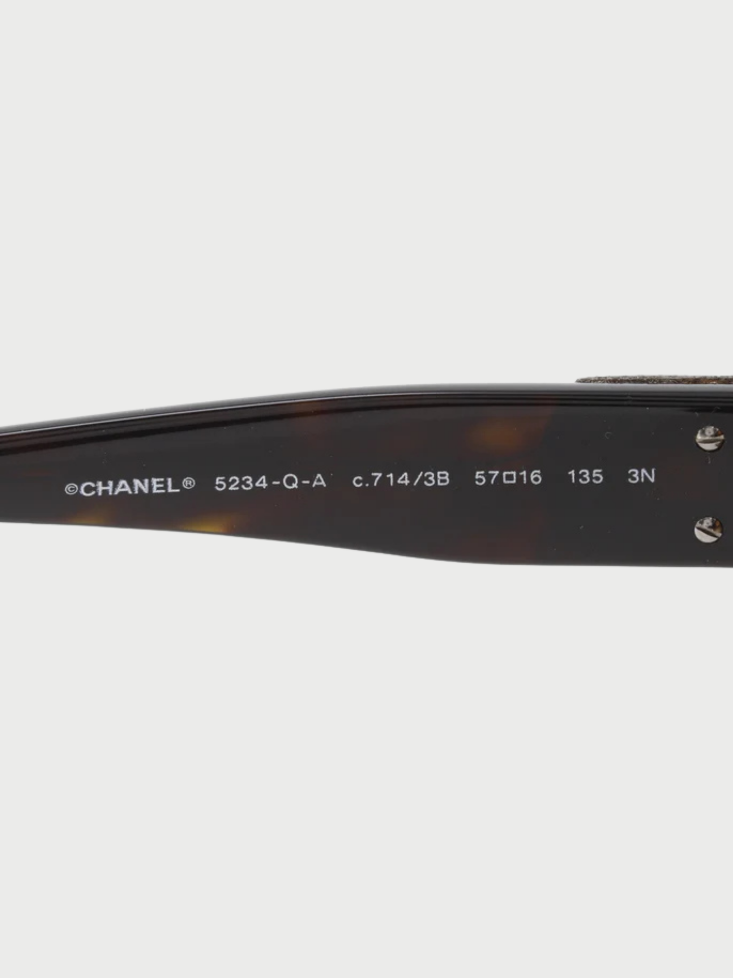 Chanel 2000s Brown Plastic Coco Mark Turn Lock Motif Sunglasses