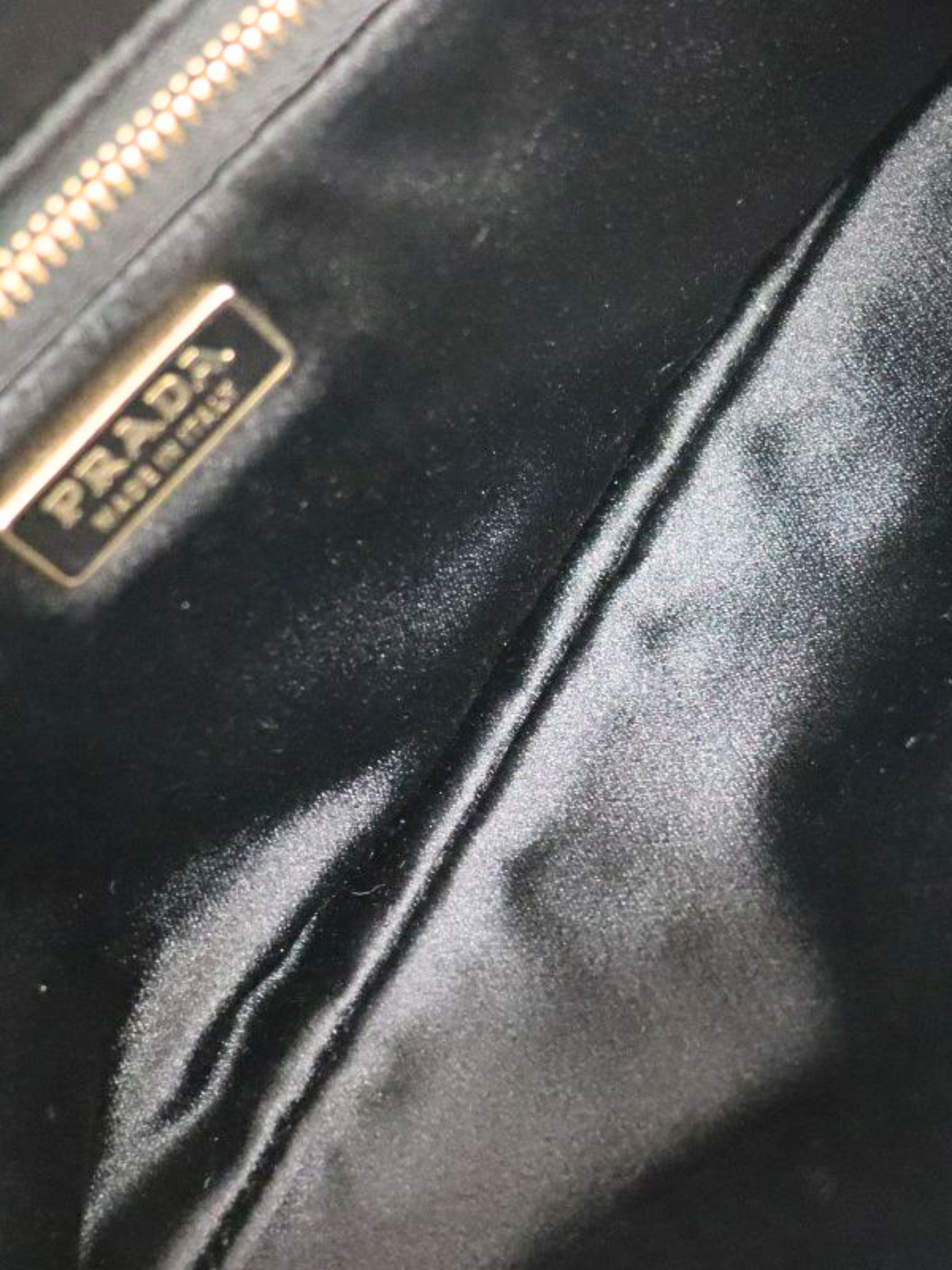 Prada 2000s Black Leather Grommet Shoulder Bag
