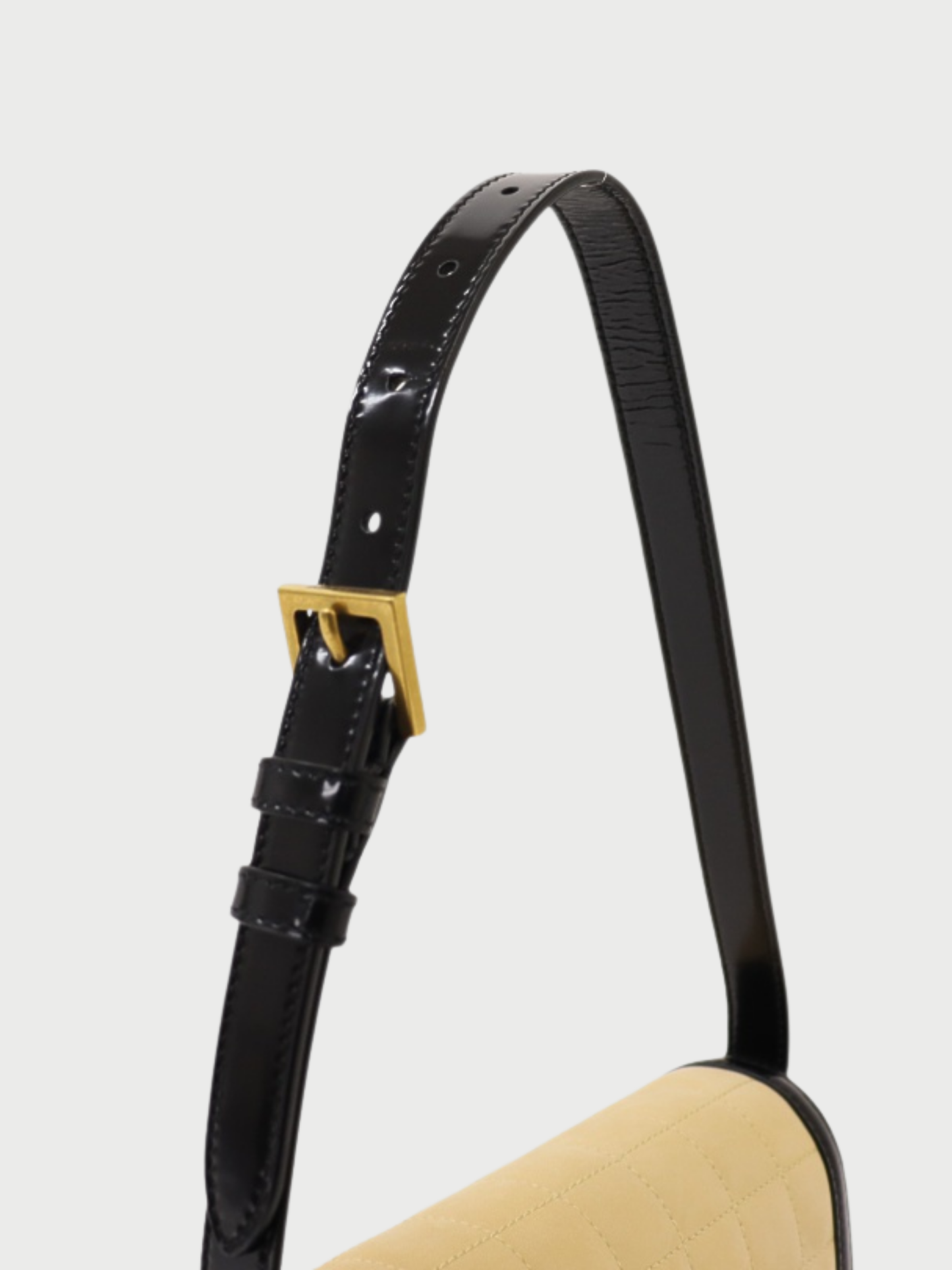 Yves Saint Laurent 2023 Beige Black Nubuck Solferino Small Bag