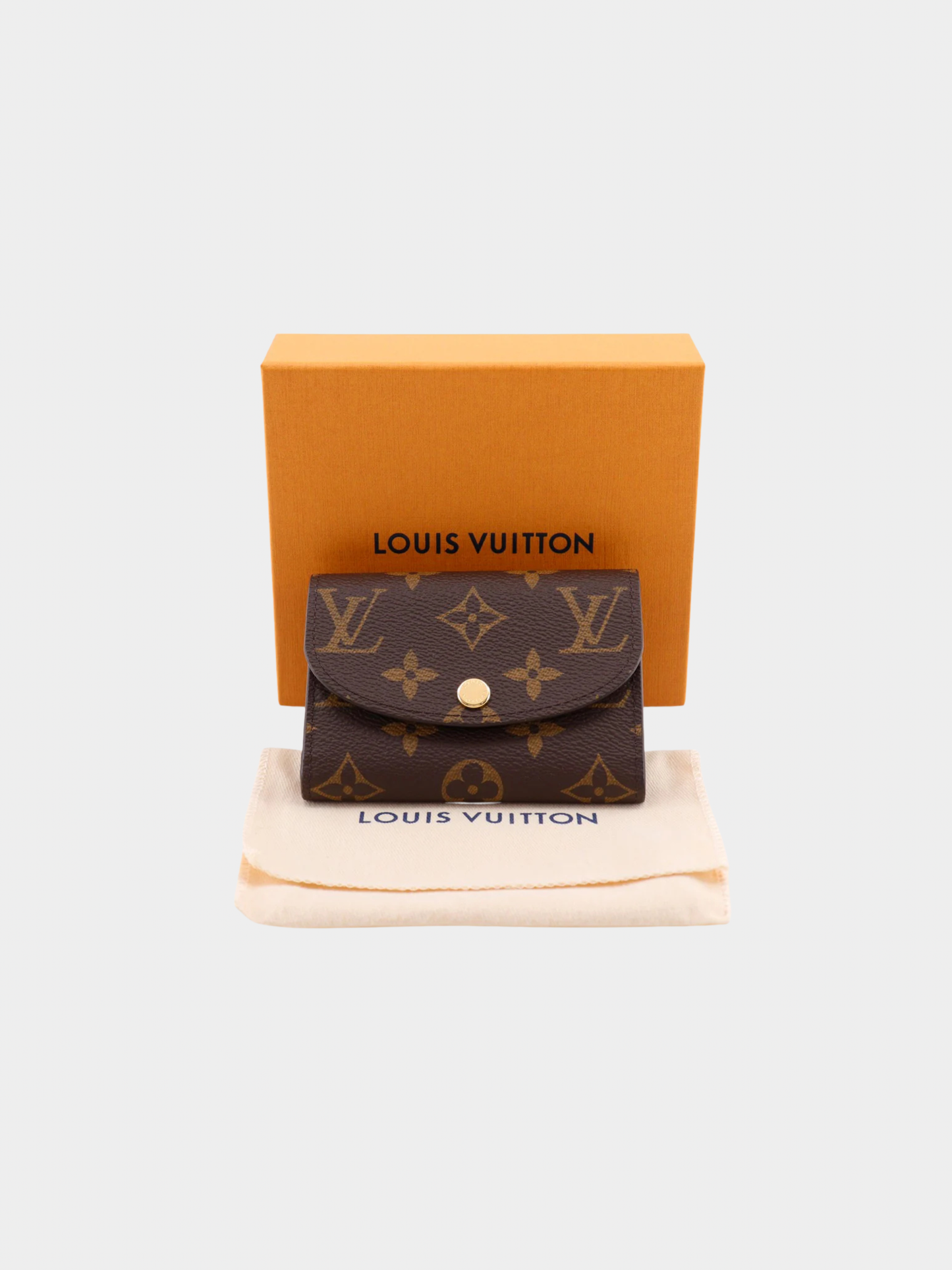 Louis Vuitton 2010s Brown Fuchsia Monogram Portomone Rosalie Coin Purse